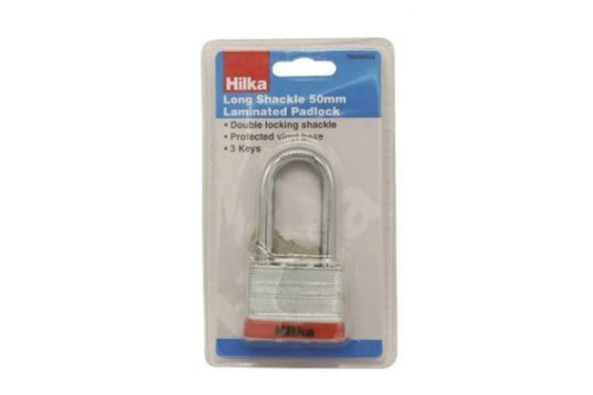 Hilka 50mm Long Shackle Laminated Padlock