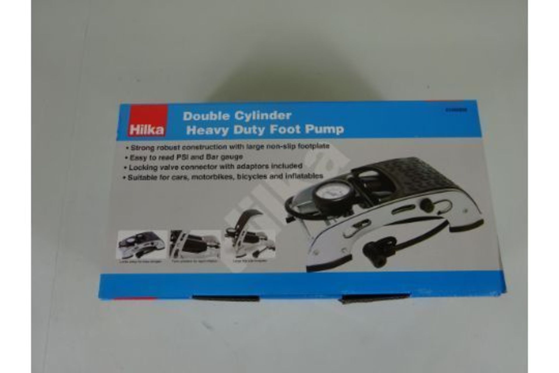 New Hilka Double Cylinder Heavy Duty Foot Pump