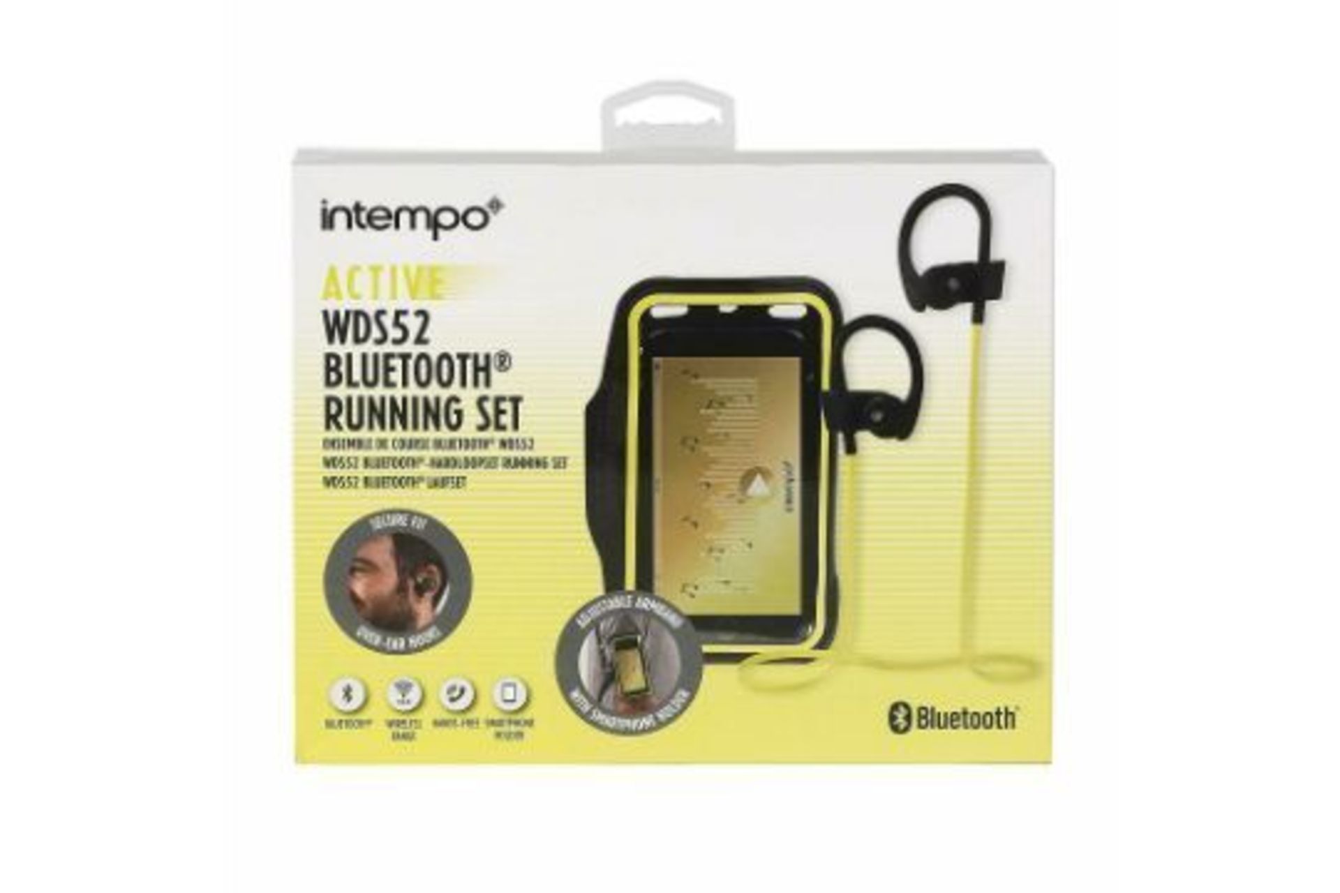 Brand New Intempo Active WDS52 Bluetooth Running Set Adjustable Armband & Headphones