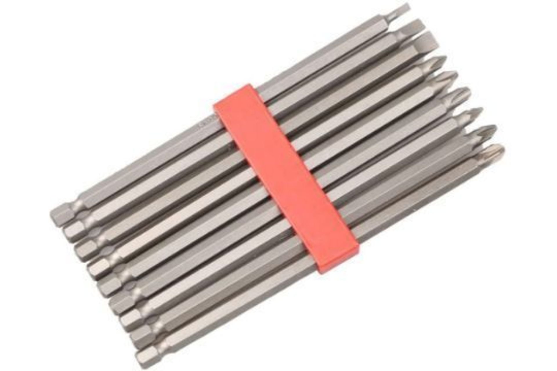 New Hilka 9 PCE 150mm CRV Extra Long Bit Set, Red & Silver