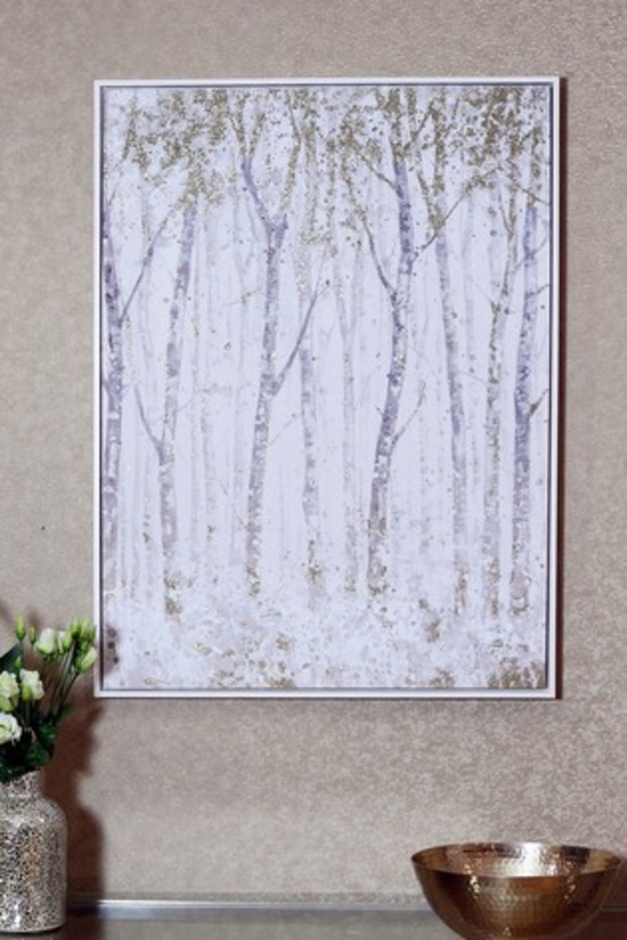 Arthouse Glitter Trees Canvas - RRP £40.00