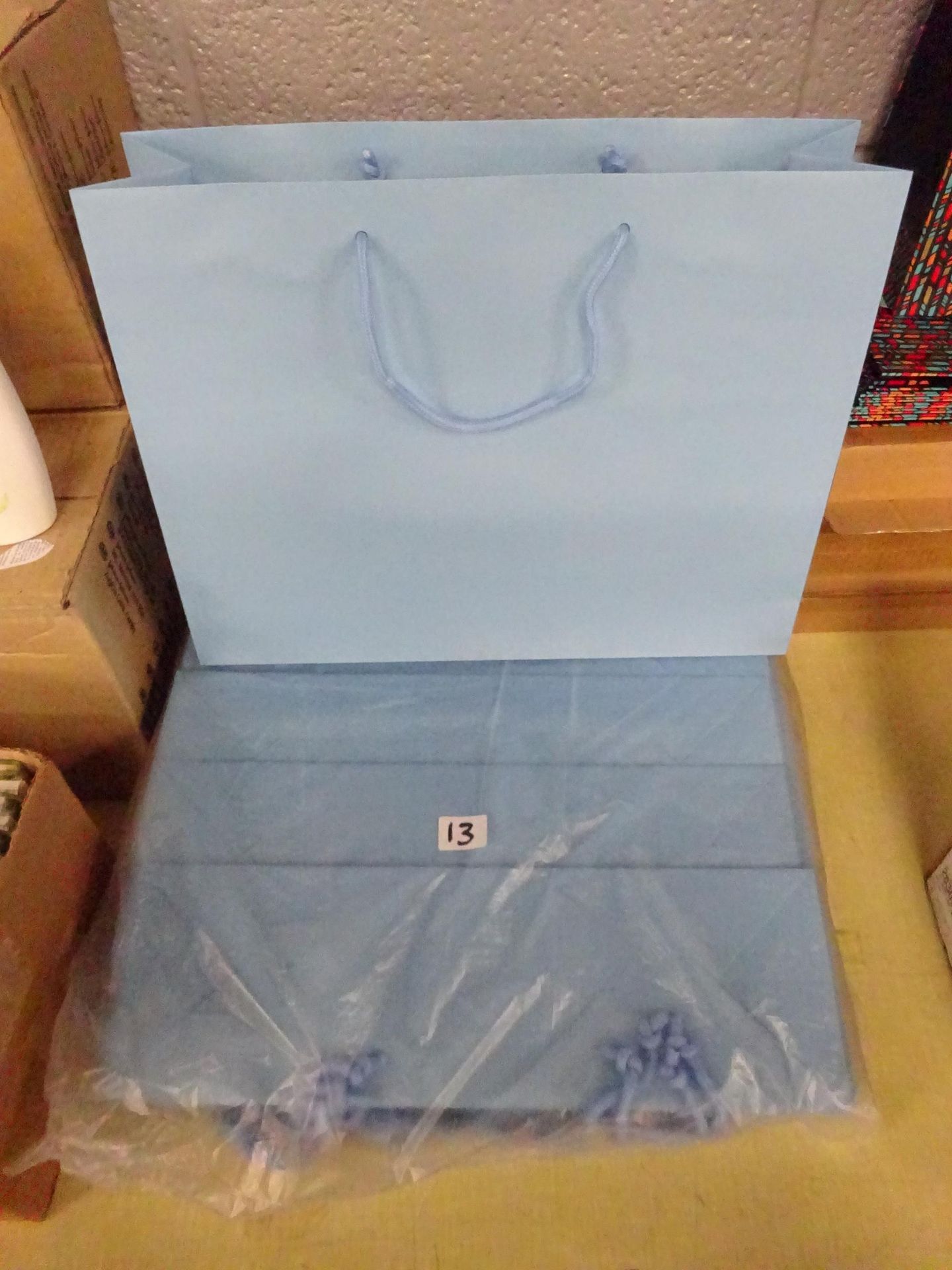 X 24 LARGE BLUE GIFT BAGS