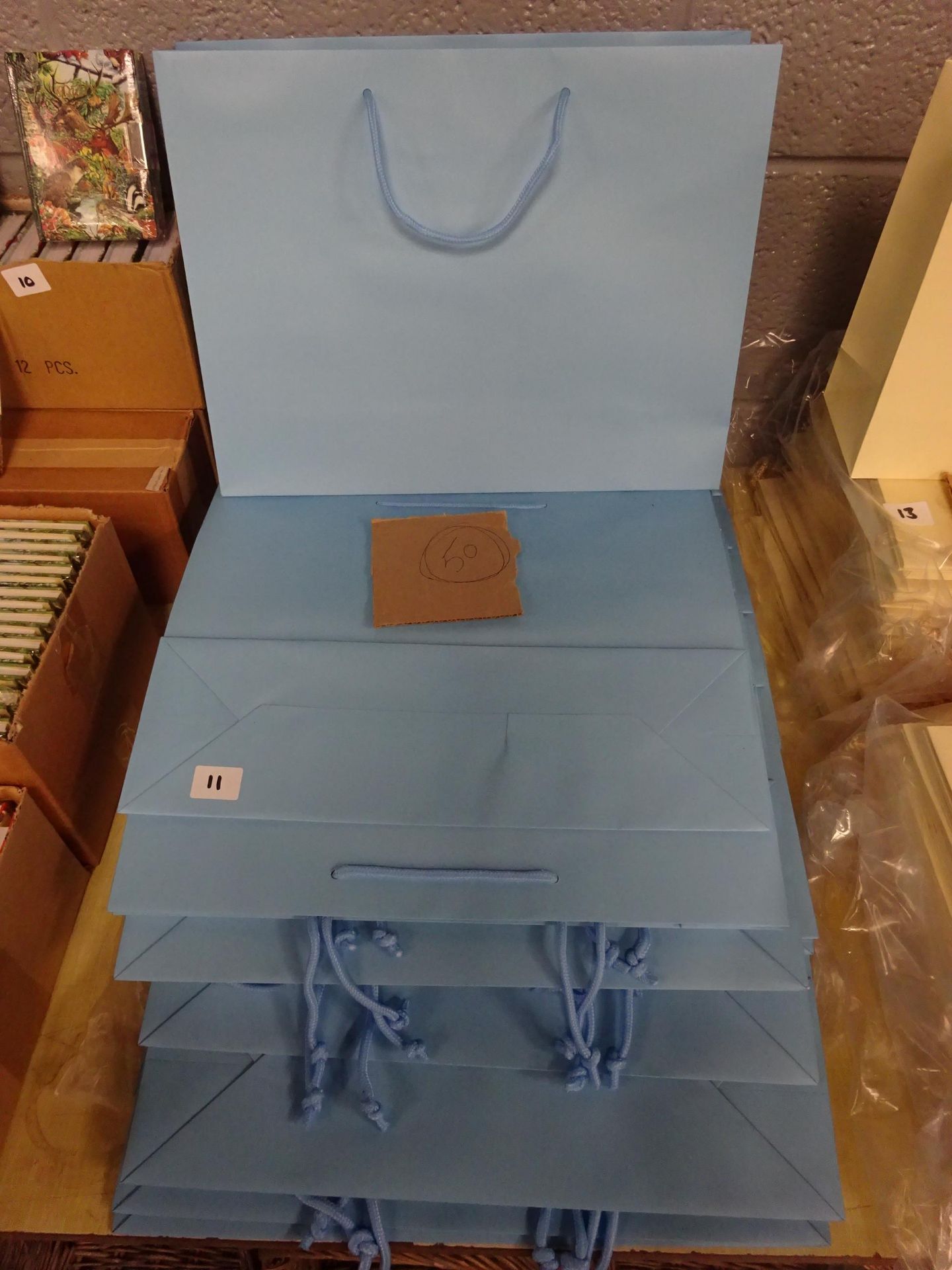 50 LARGE BLUE GIFT BAGS