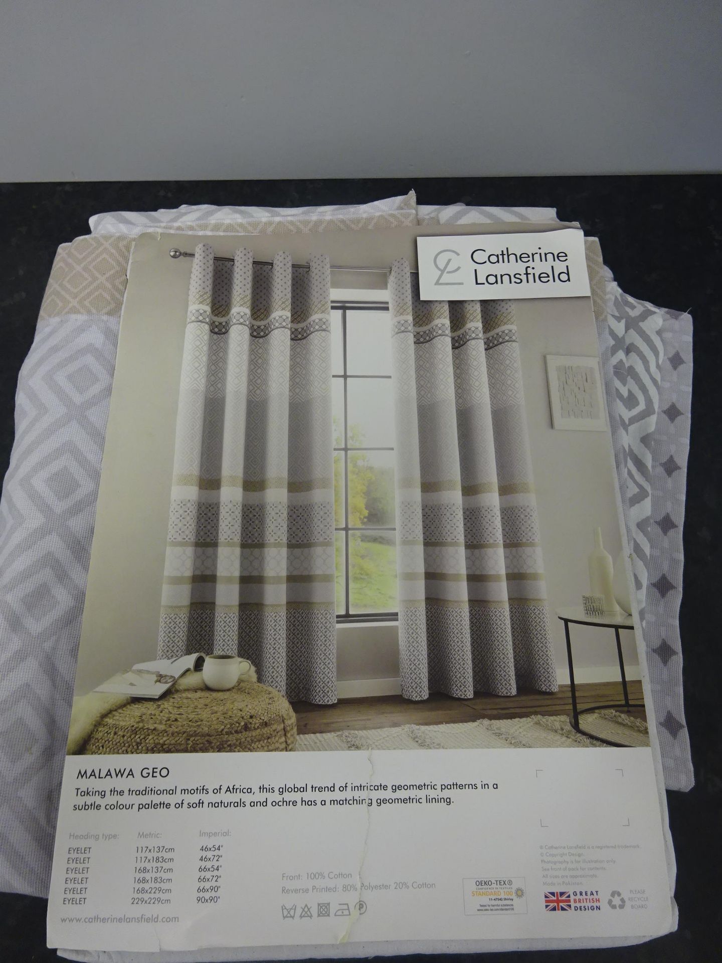 Malawa Geo Eyelet Curtain - RRP £59.99