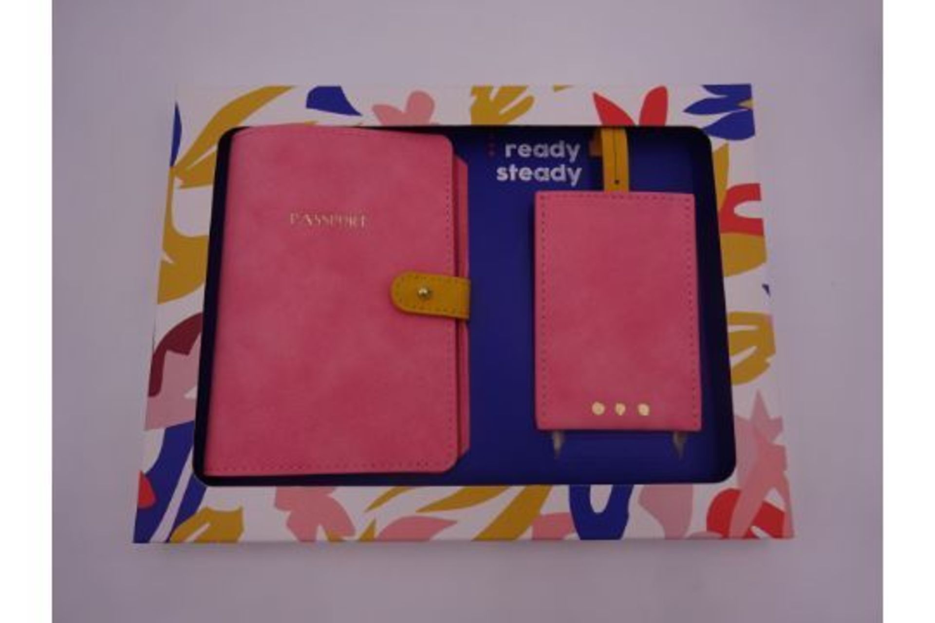 Pink Passport Holder and Luggage Label - RRP £15