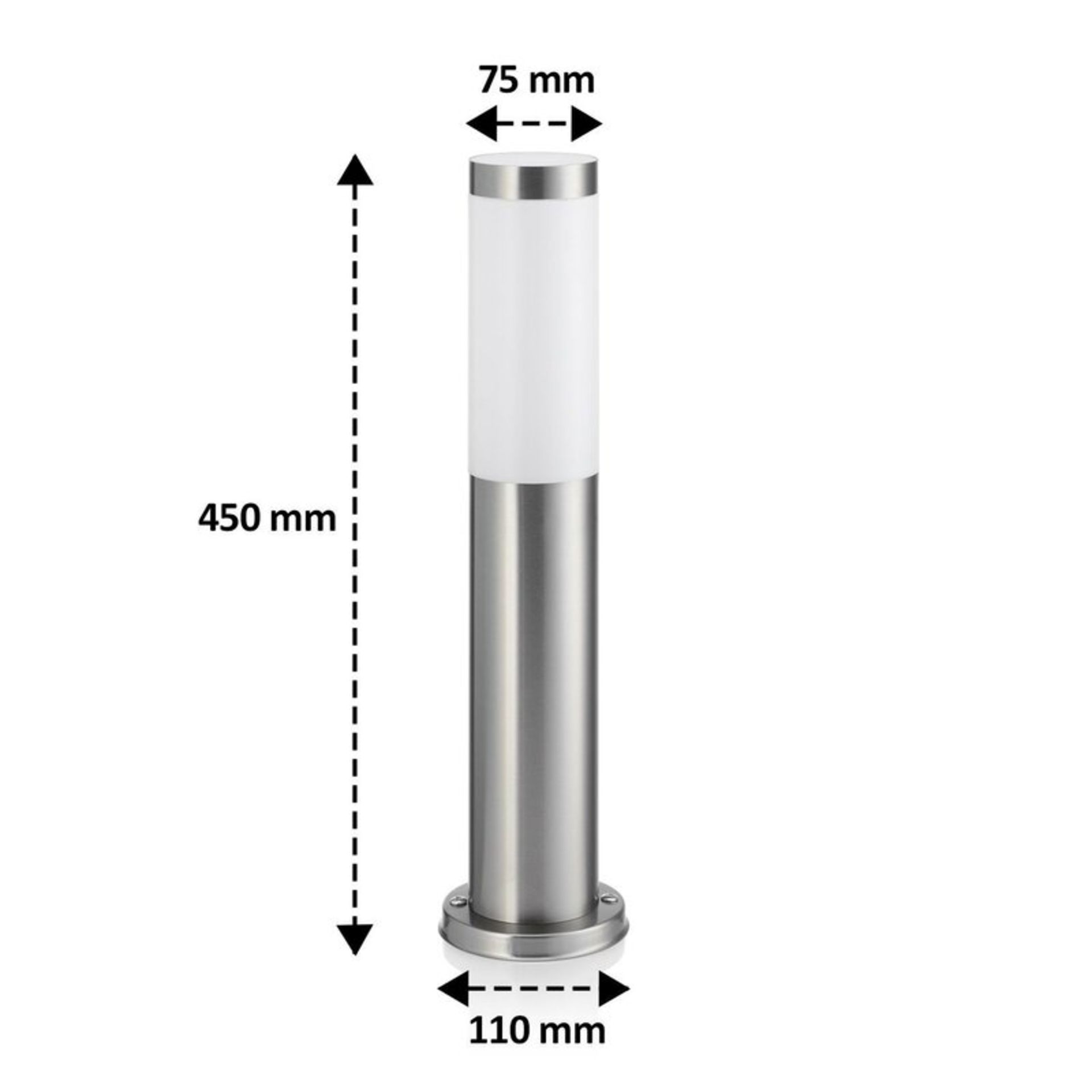 x2 Furey Stainless Steel 45'' H Bollards - RRP £39.99 Per Light - Image 2 of 2