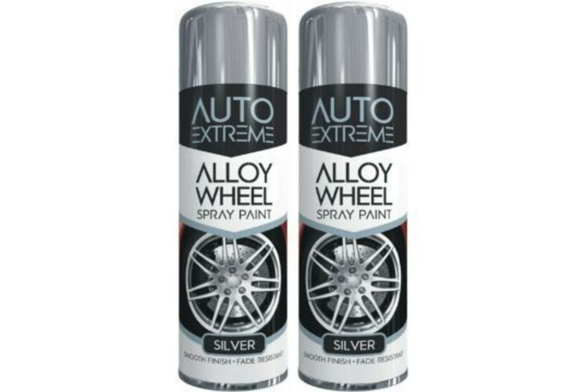 x2 Cans Alloy Paint Spray Silver Wheel Restorer Car Auto Paint Can