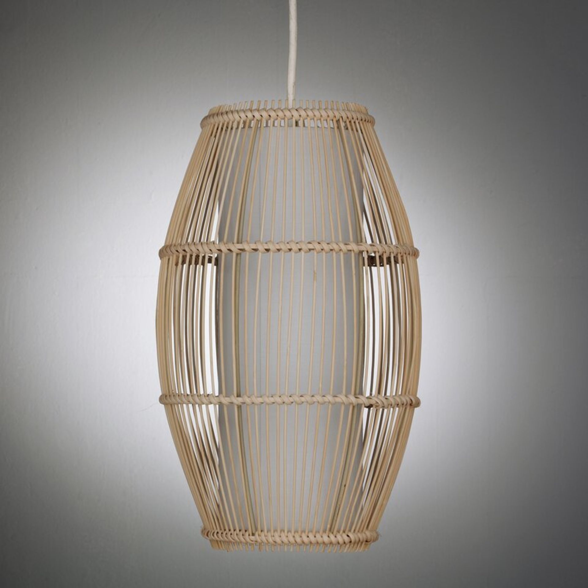 20cm Rattan Oval Pendant Shade - RRP £38.99 - Image 2 of 2