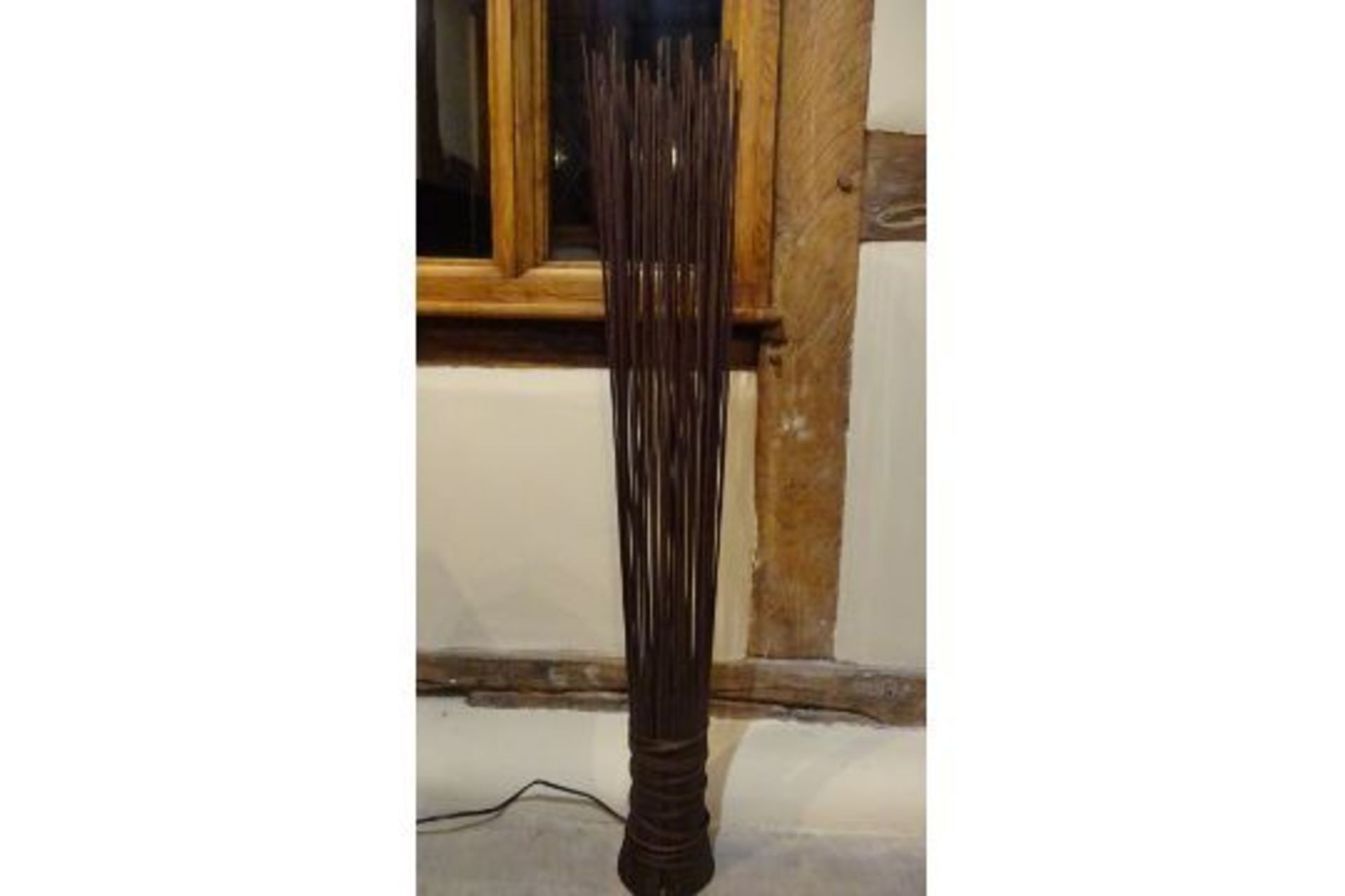 NEW BROWN BAMBOO INDOOR LIGHT 100CM TALL - RRP £29.99. - Image 2 of 2