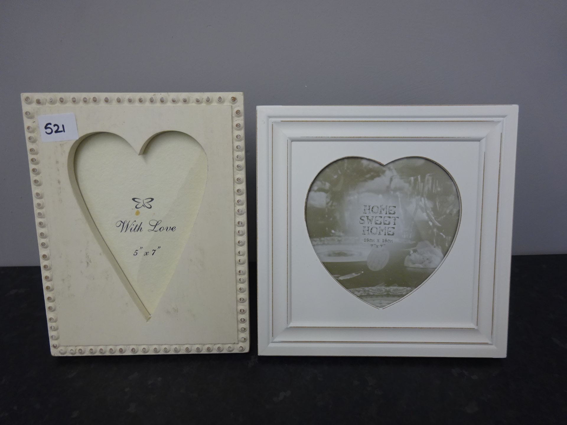 Two White Wooden Photo Frames