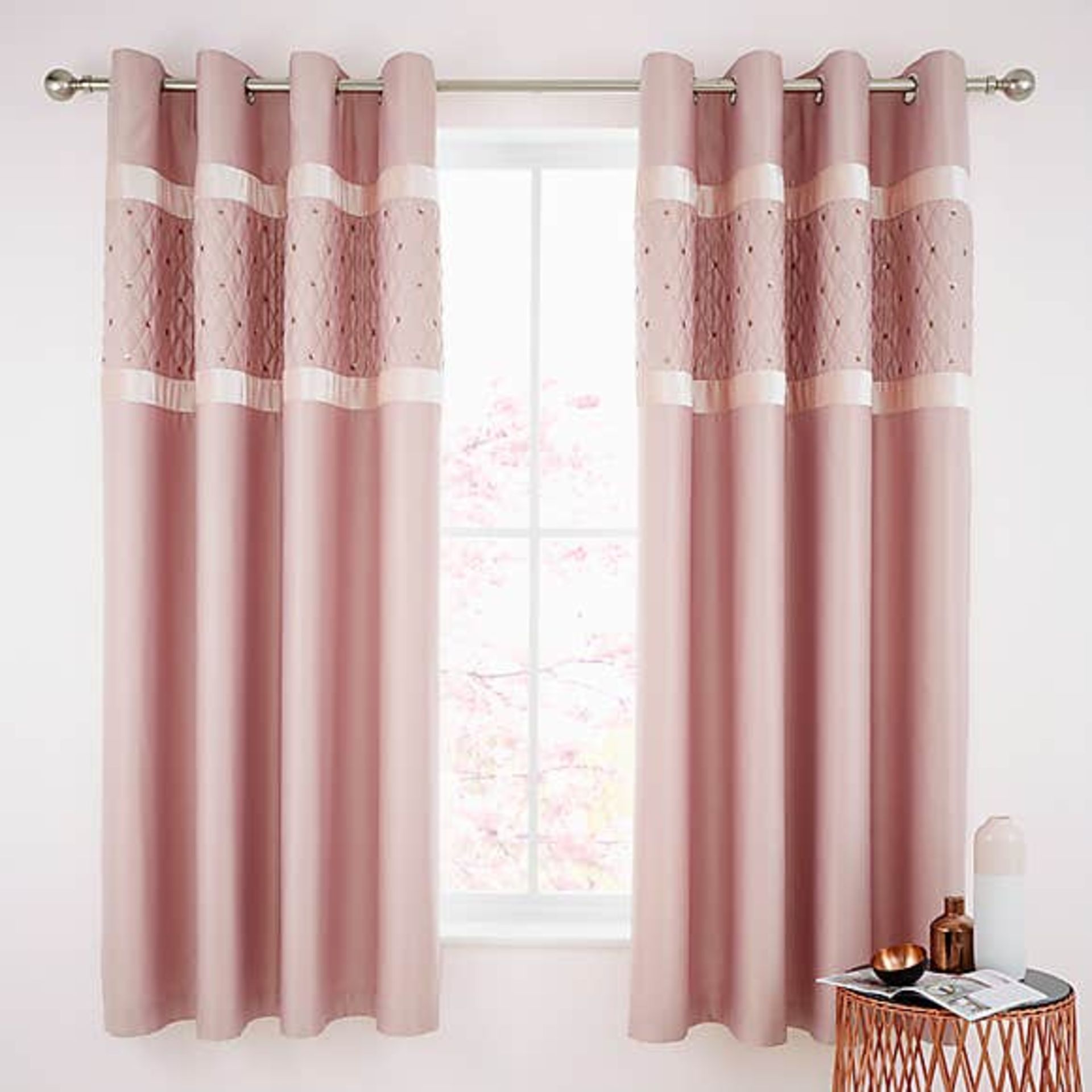 Sequin Cluster Eyelet Curtains (Set of 2) - RRP £74.99