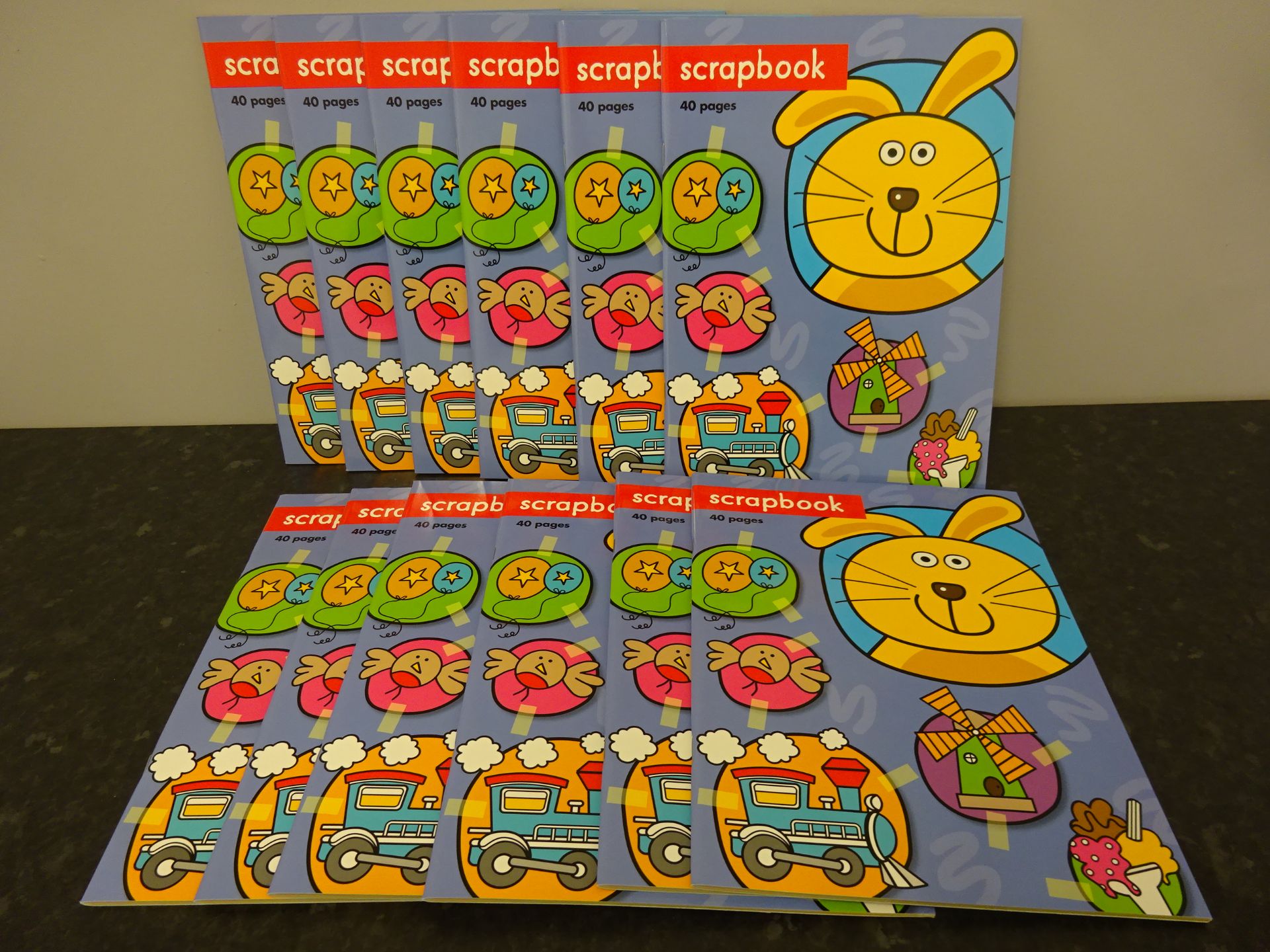 Box of 12 New 40 Page Make Believe Scrap Books.