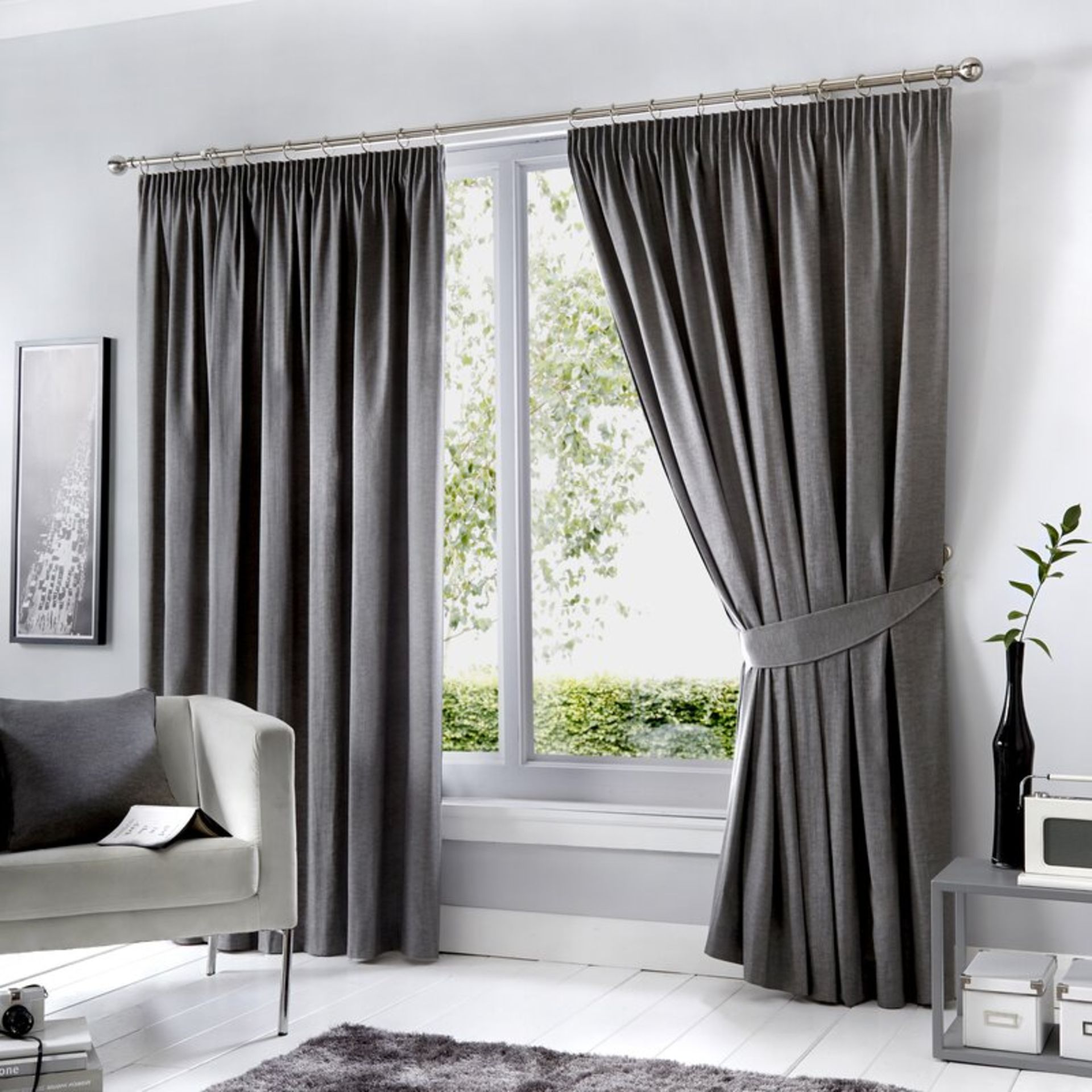 Coleraine Pencil Pleat Blackout Thermal Curtains - RRP £47.91 - Image 2 of 2