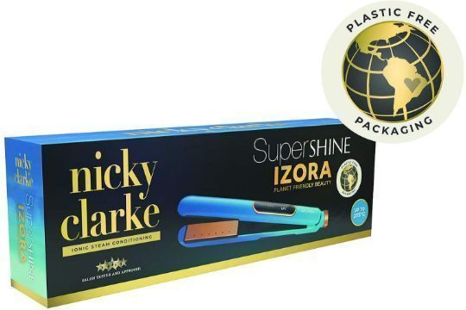 Brand NewNicky Clarke SuperShine Izora Straightener, Ionic Steam Conditioning, 3m Cable - RRP £45. - Image 3 of 3