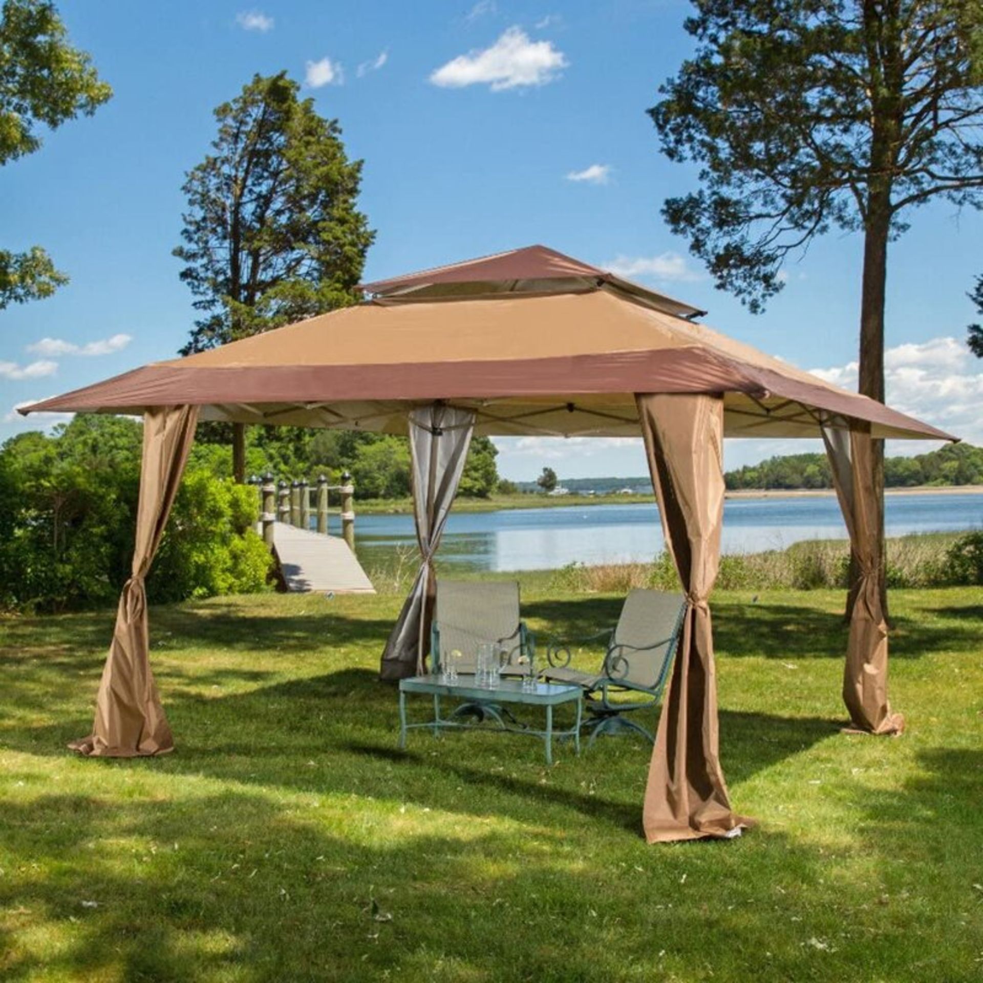 Torkom 4 x 4m Steel Pop-Up Gazebo - RRP £152.99