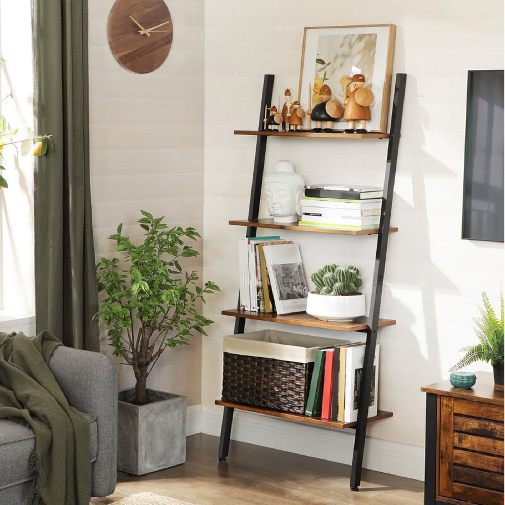 Vaillancourt 150Cm H x 64Cm W Steel Etagere Bookcase - RRP £69.99