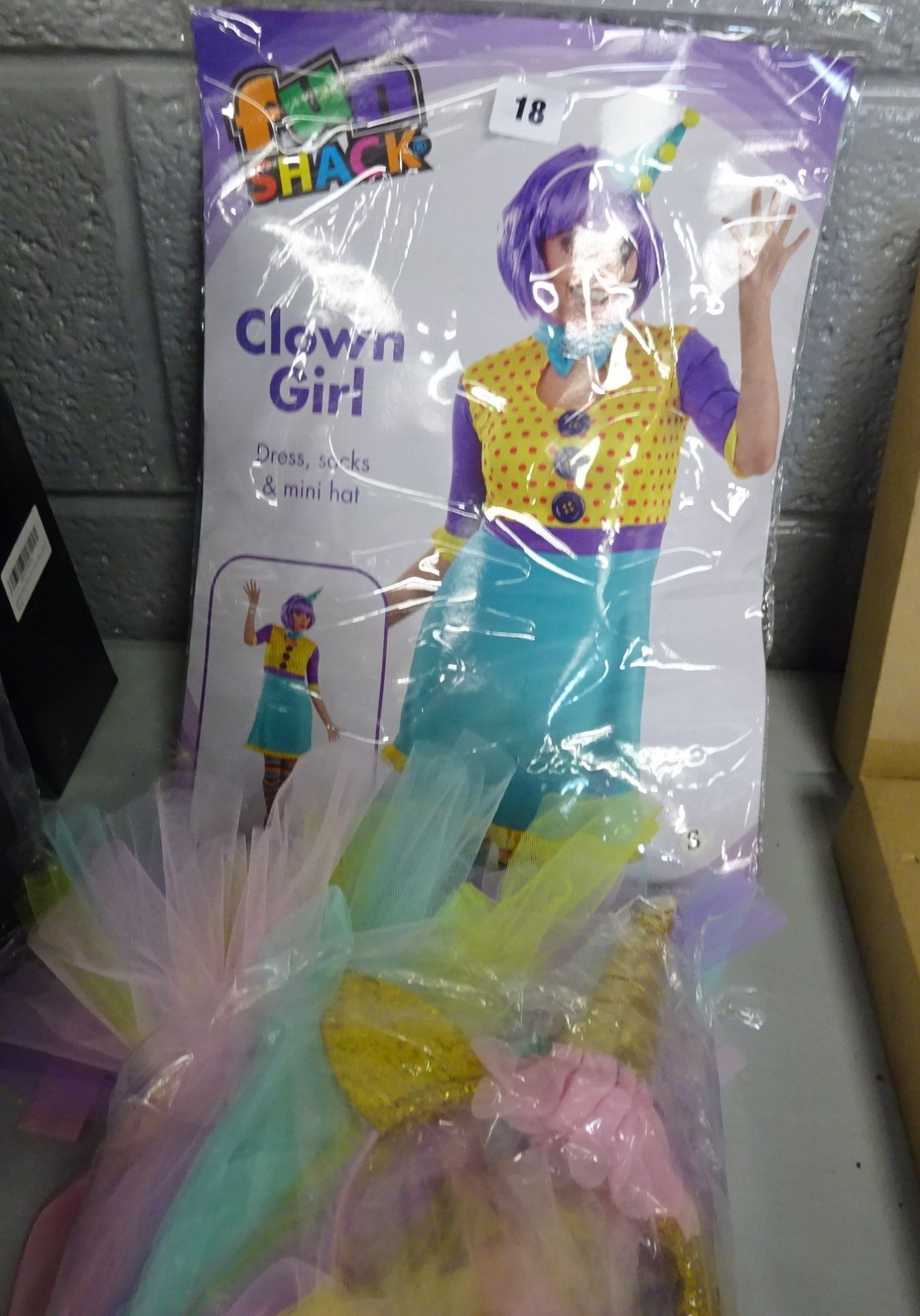 CLOWN GIRL FANCY DRESS OUTFIT & UNICORN OUTFIT