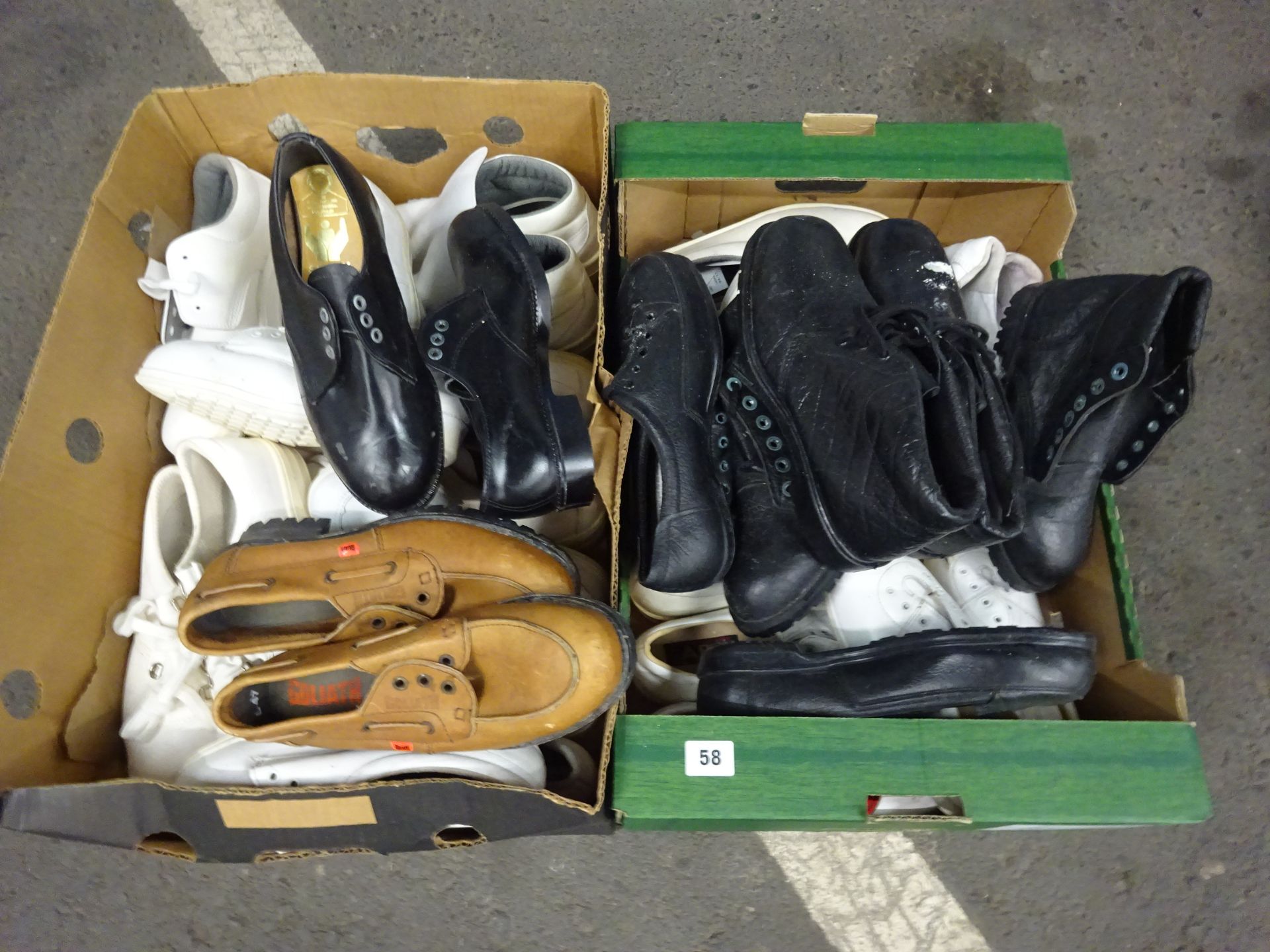 X2 BOXES OF WORKSHOES & WORK BOOTS (VARIETY OF DESIGNS & SIZES)