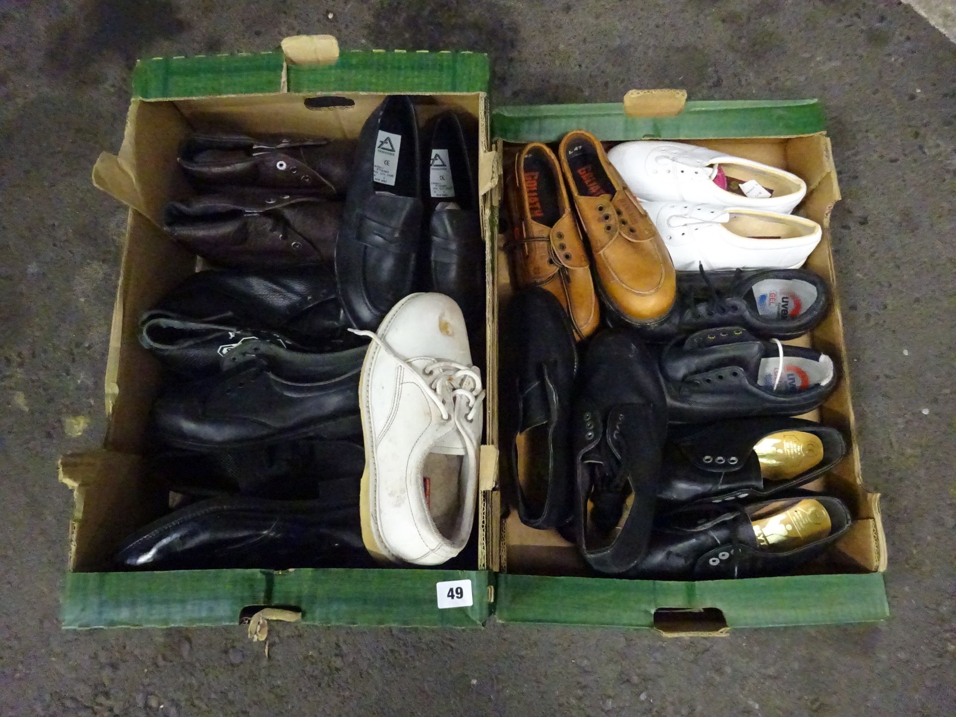 X2 BOXES OF WORKSHOES & WORK BOOTS (VARIETY OF DESIGNS & SIZES)