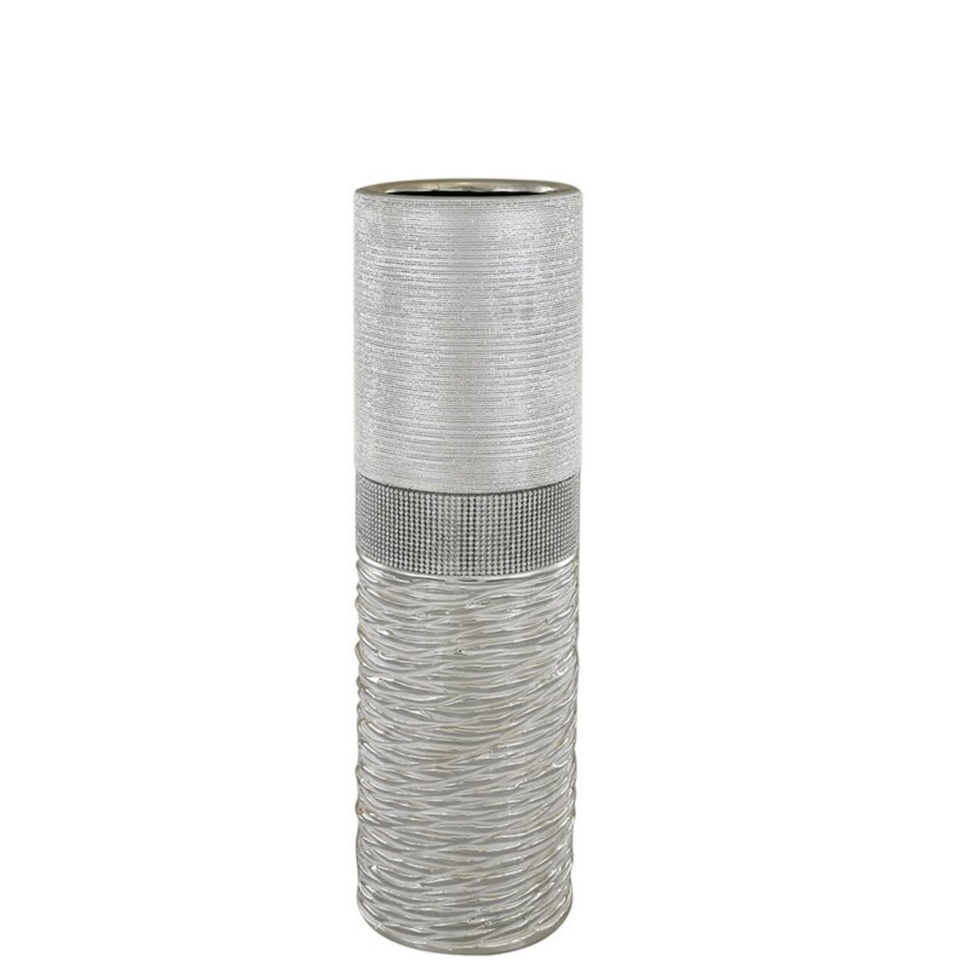 Sweeney Silver Gold Floor Vase RRP 69.99 & Malone Grey Silver Floor Vase - RRP £49.99 - Image 2 of 2