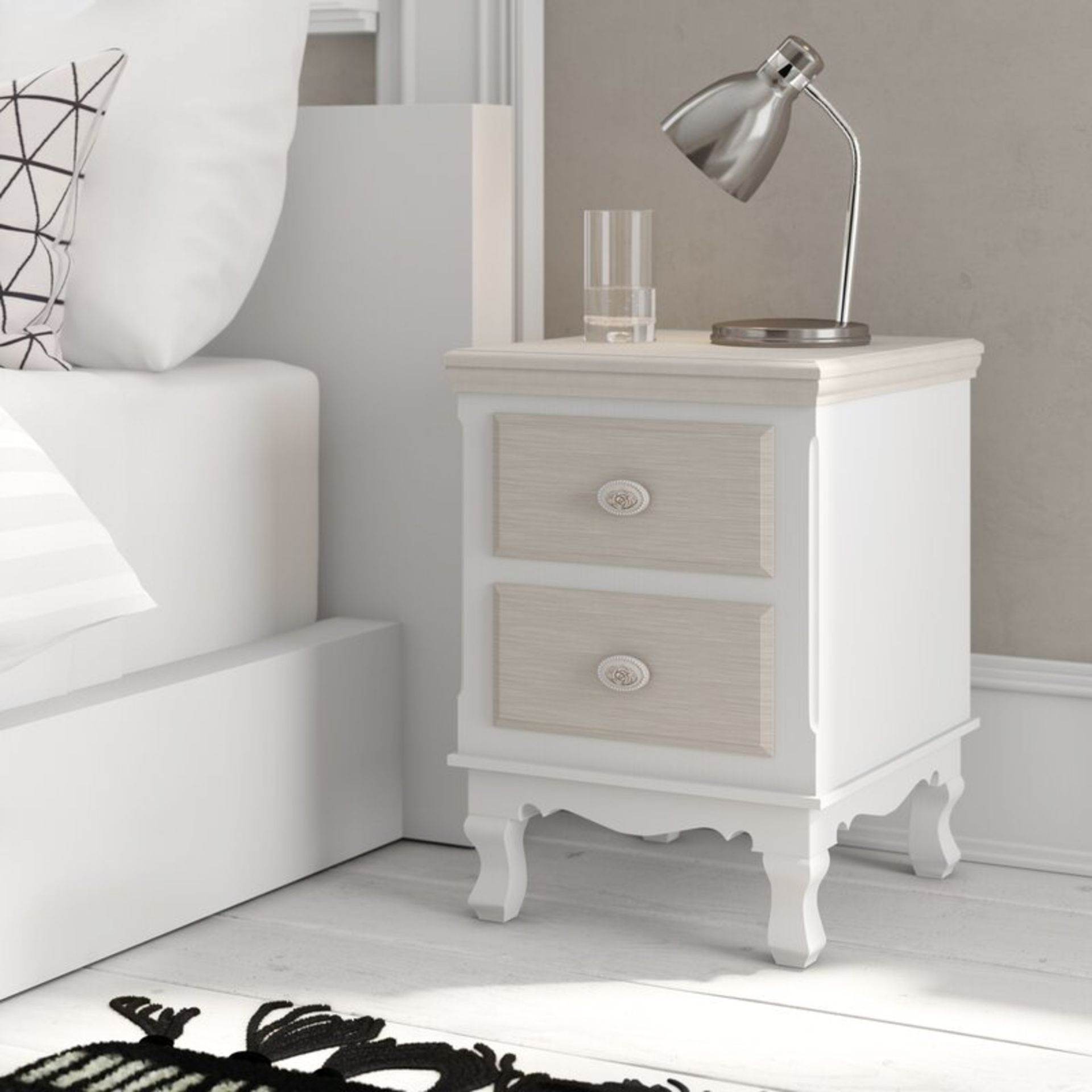 Erwan 2 Drawer Bedside Table - RRP £82.99