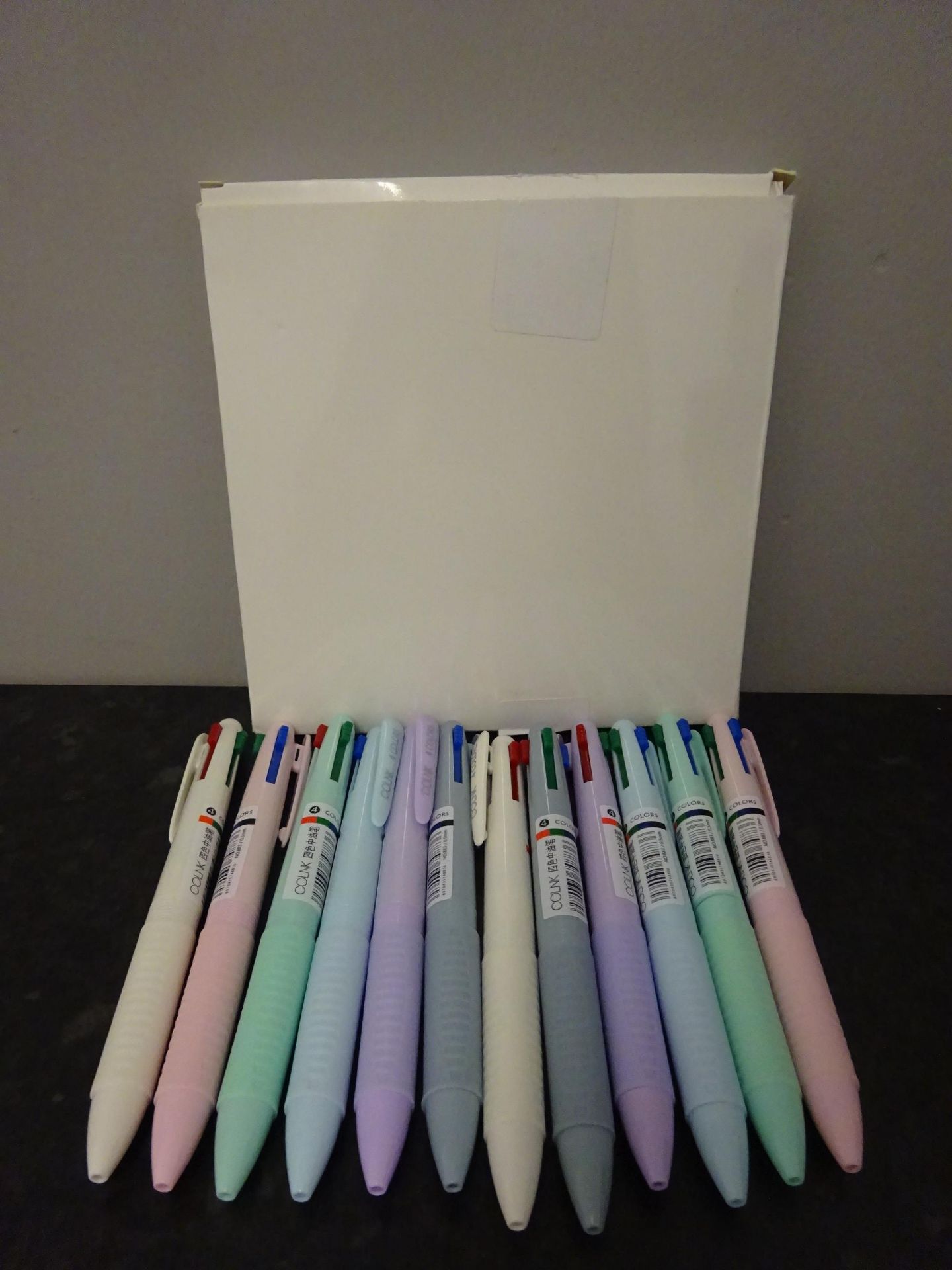 Box Of 12 Multicolour Ballpoint Pens