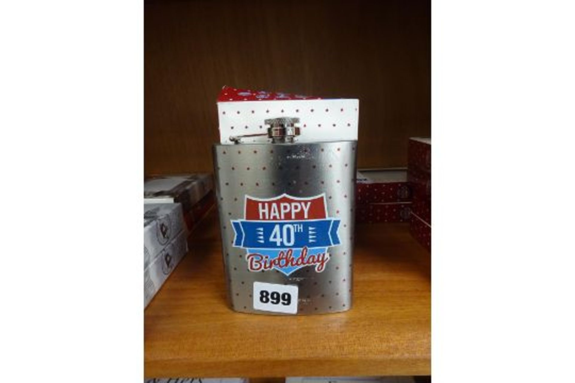 x3 Happy 40th Birthday Metal Flasks