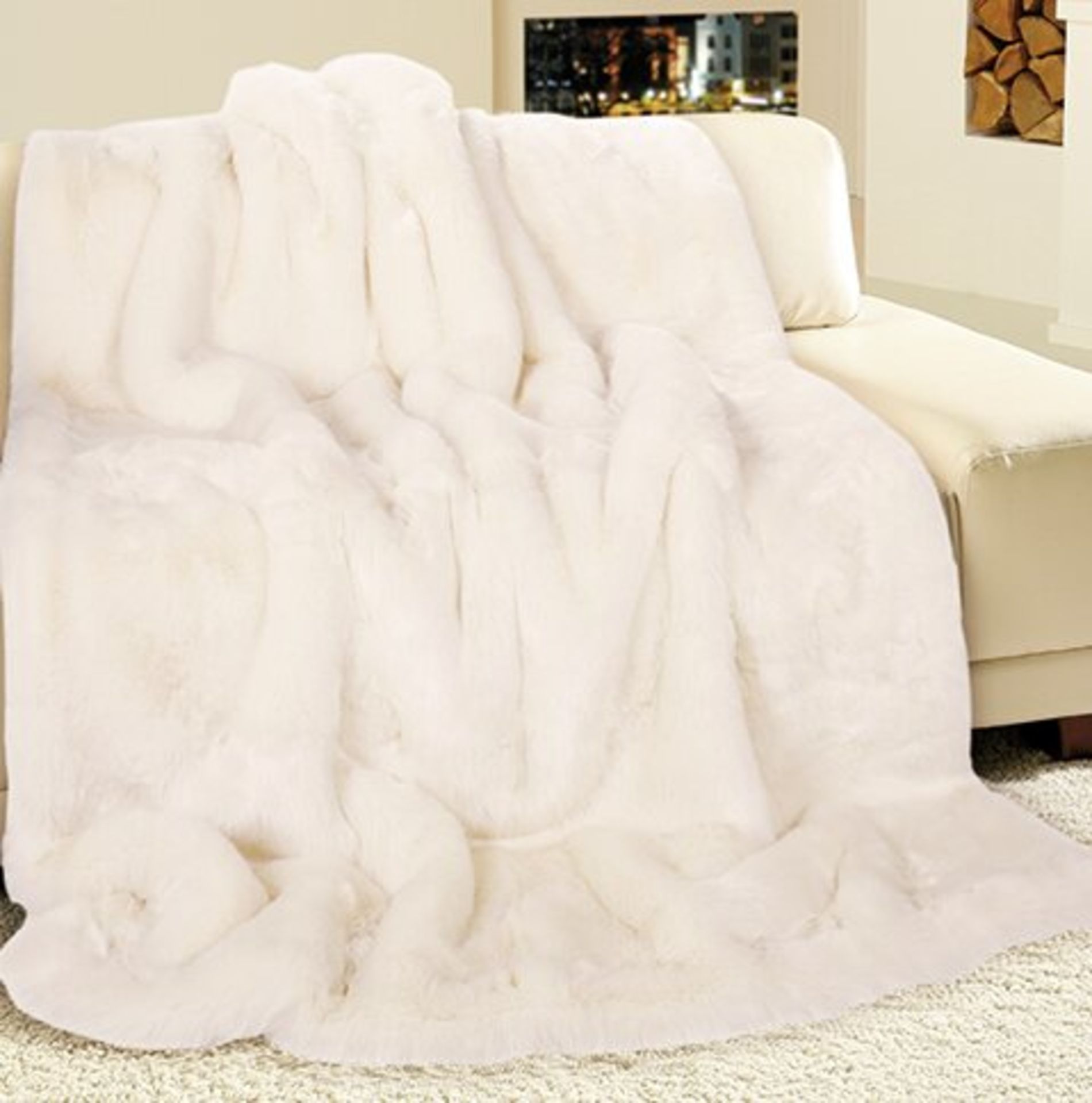Polar Bear Faux Fur Blanket - RRP £224.99