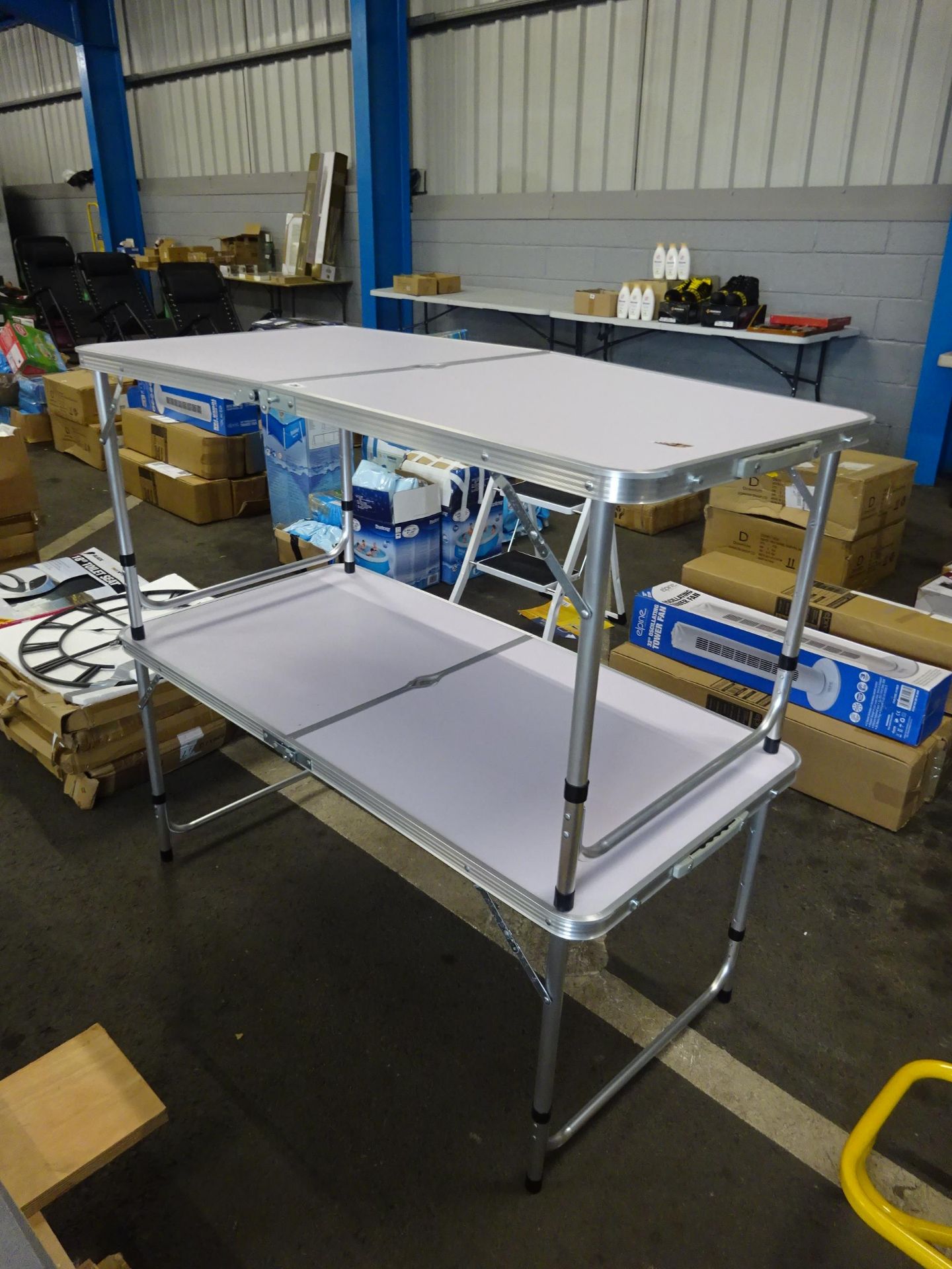 X2 FOLDING TABLES (ONE SLIGHTY DAMAGED)