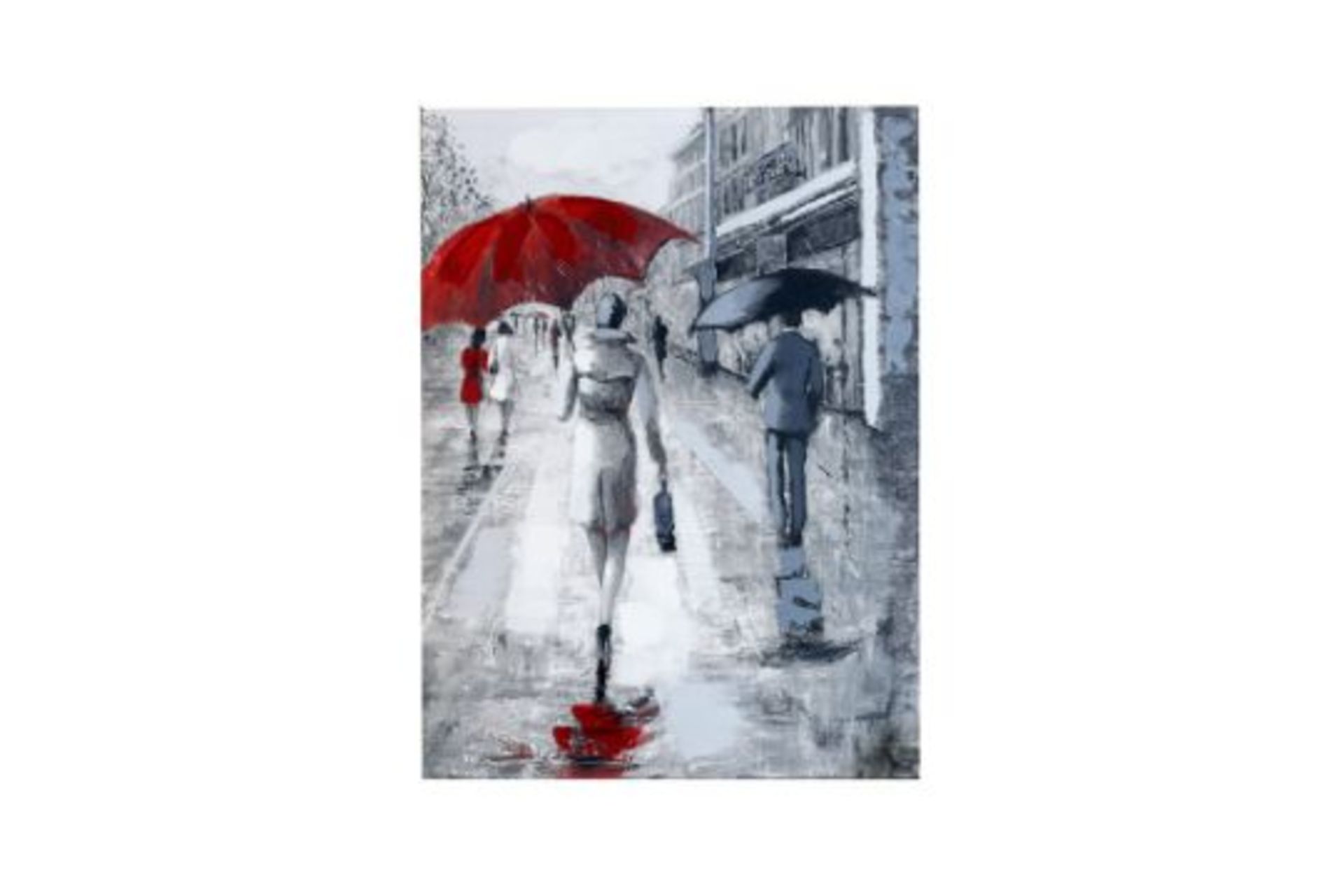 Rainy Street Scene Canvas - RRP £36.99.