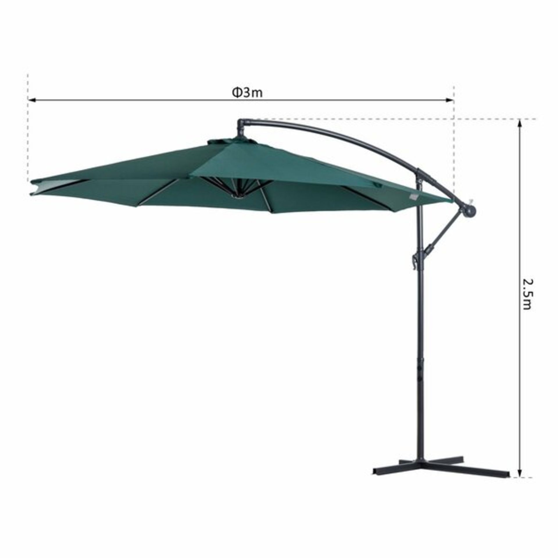 Sadie Cream 3m Cantilever Parasol - RRP £122.99 - Image 2 of 2