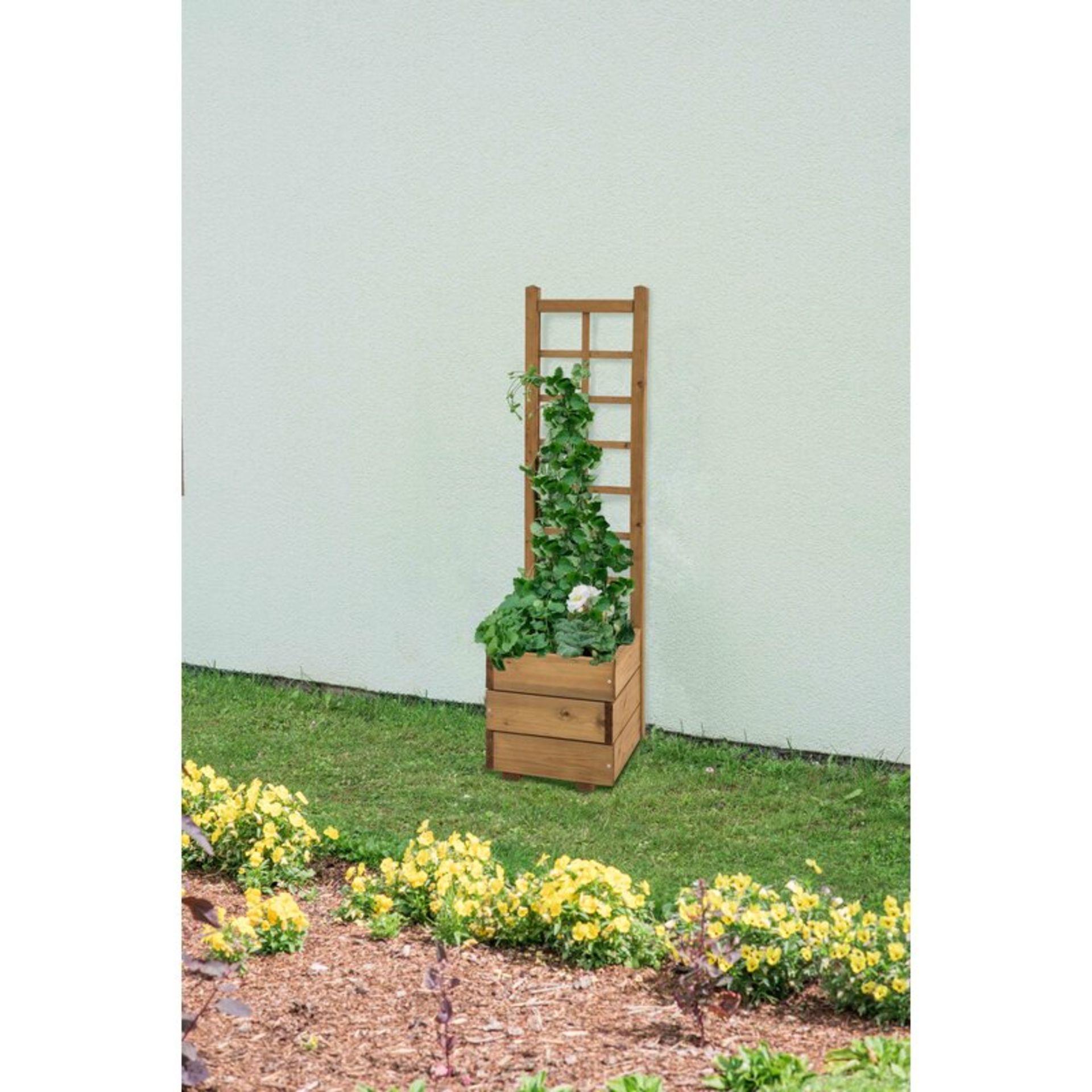 Cillian Wooden Planter Box with Trellis - RRP £87.99