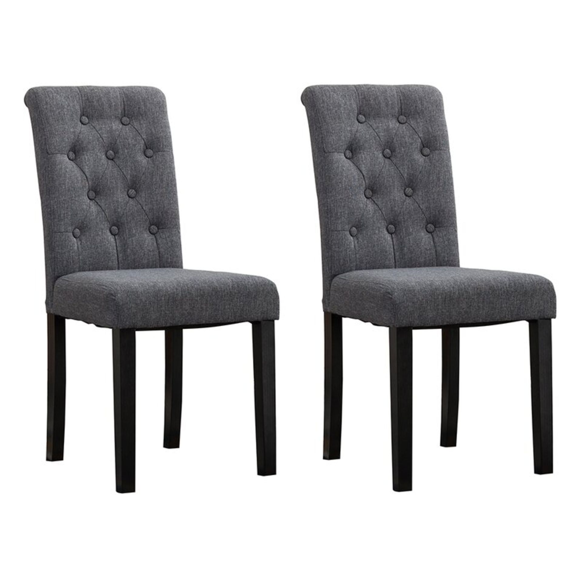 Brainard Tufted Linen Upholstered Side Chair (Set of 2) - RRP £100.