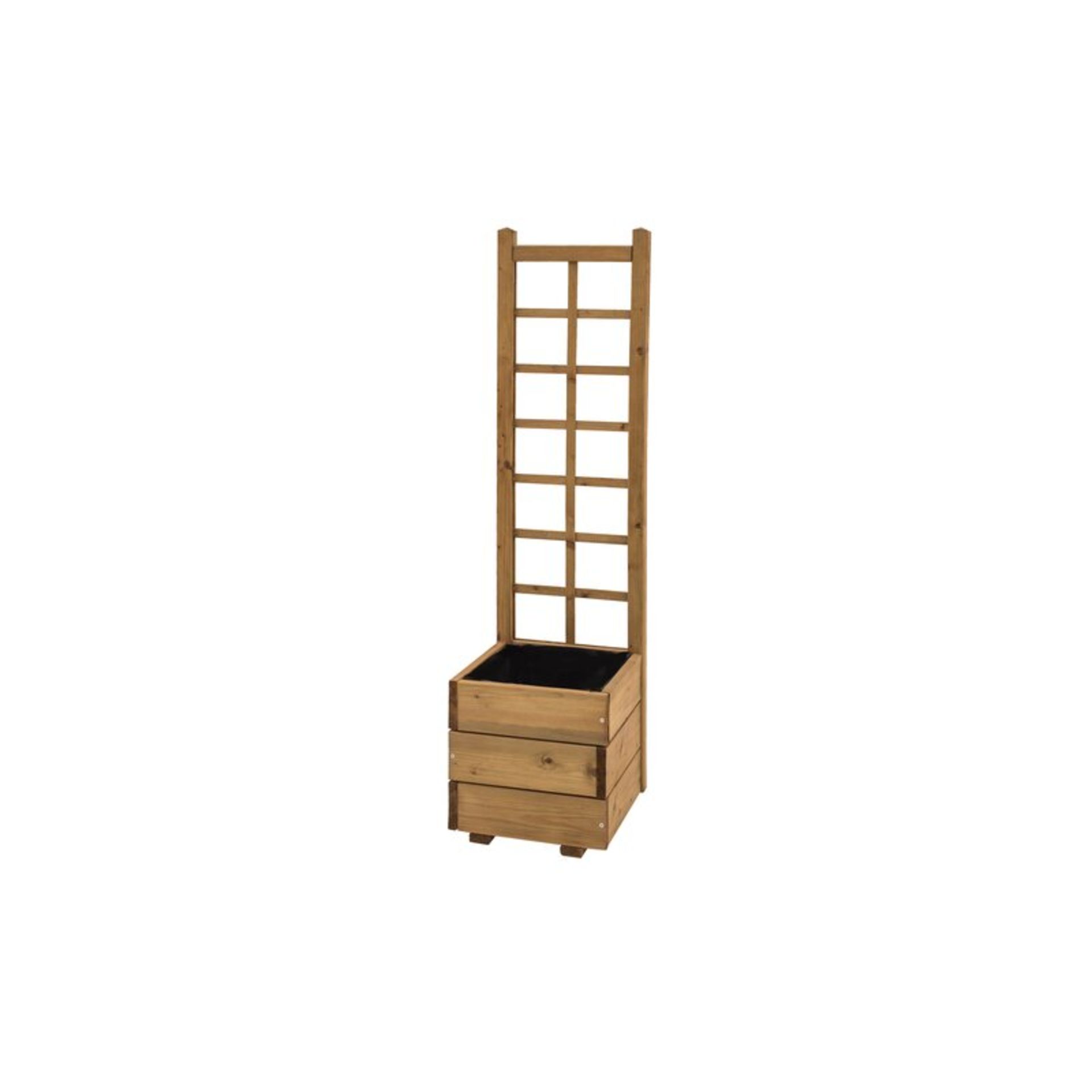 Cillian Wooden Planter Box with Trellis - RRP £87.99 - Image 2 of 2