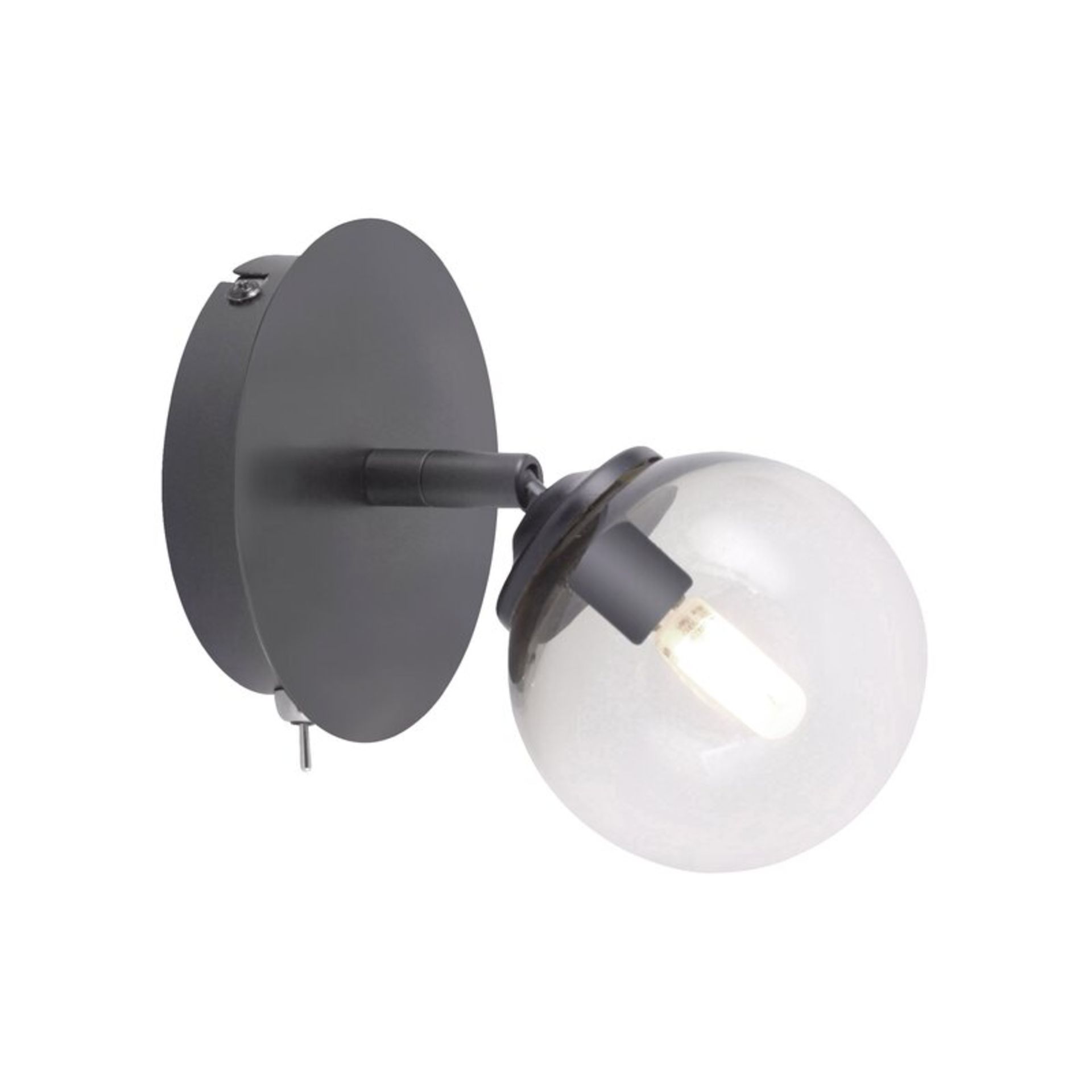 Portleven 1 - Light Black Wall Spotlight RRP £54.99