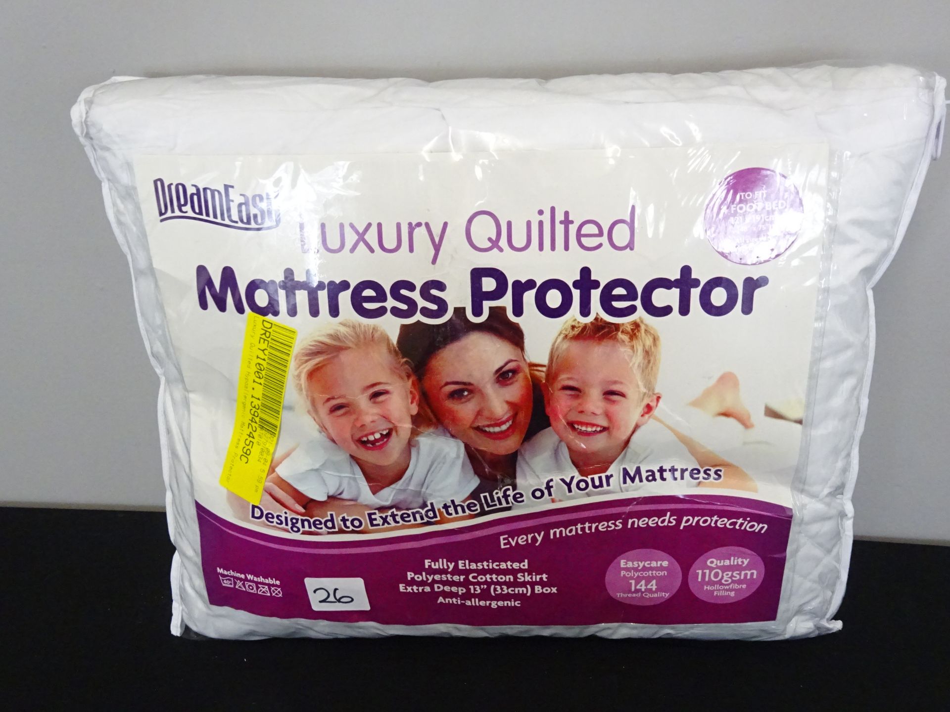 4FT 6 Double Luxury Quilted Hypoallergenic Mattress Protector