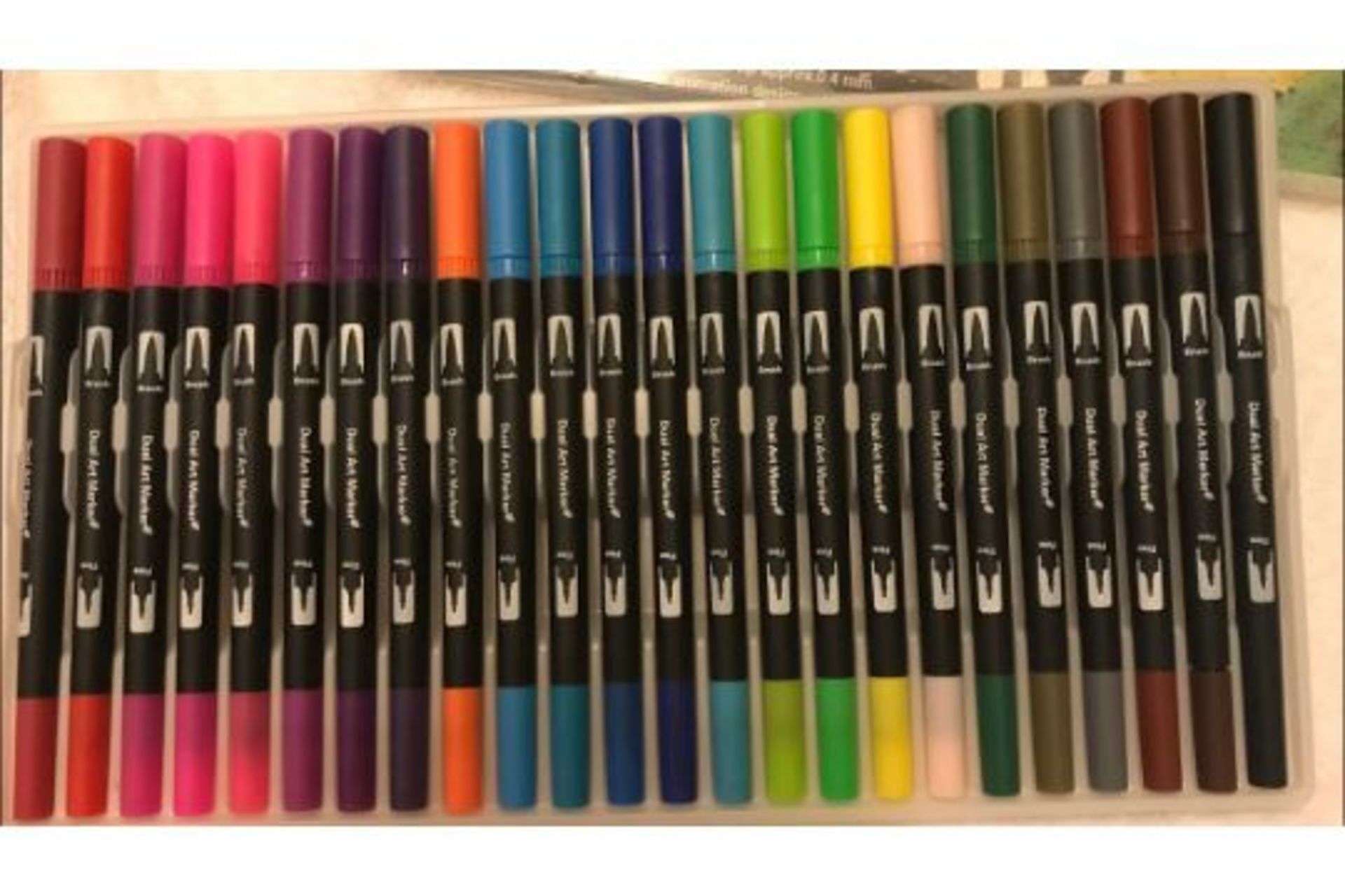 Pack Of 24 Dual Tip Colour Brush Pens