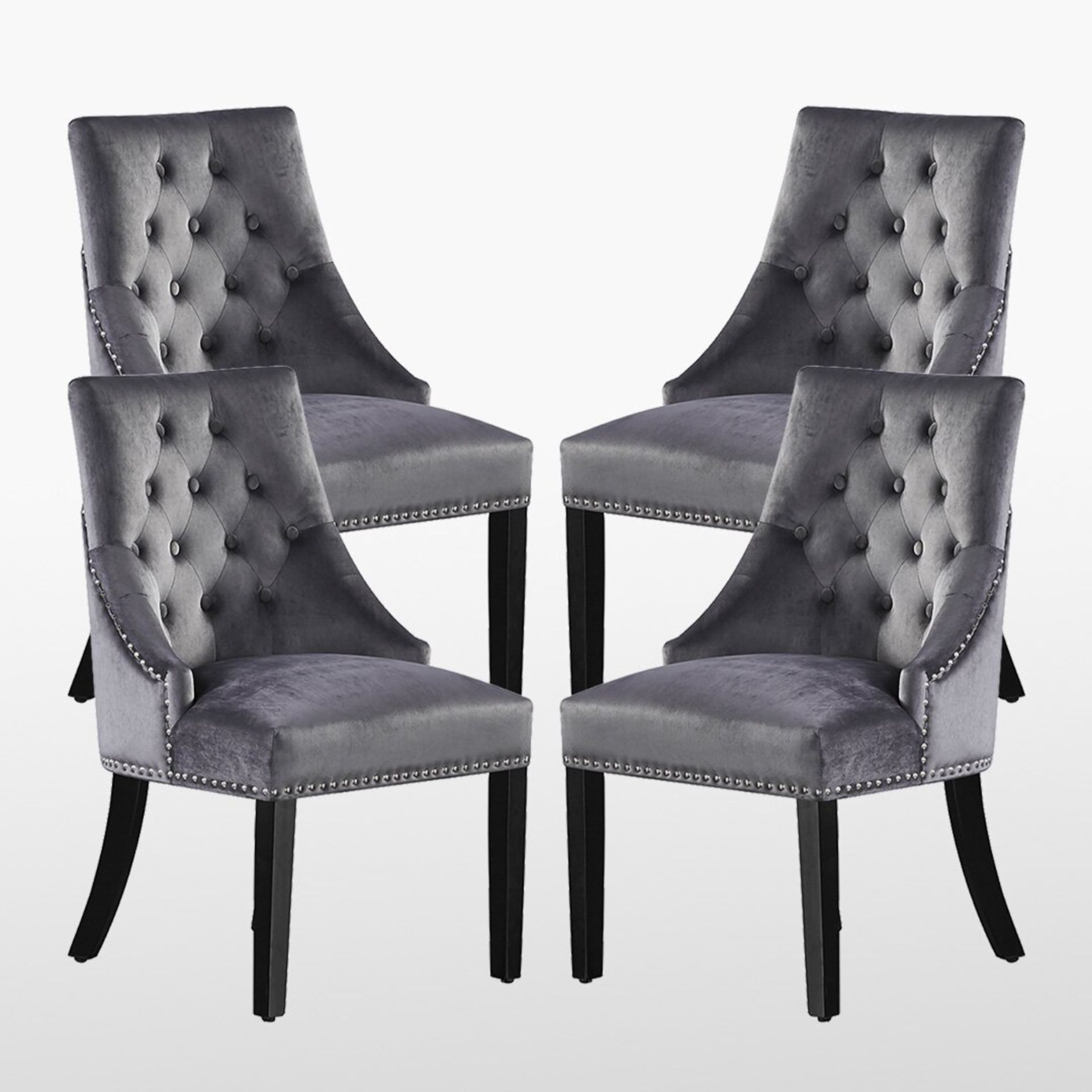 Scott Tufted Velvet Side Chair RRP £150.00 (SET OF 2)