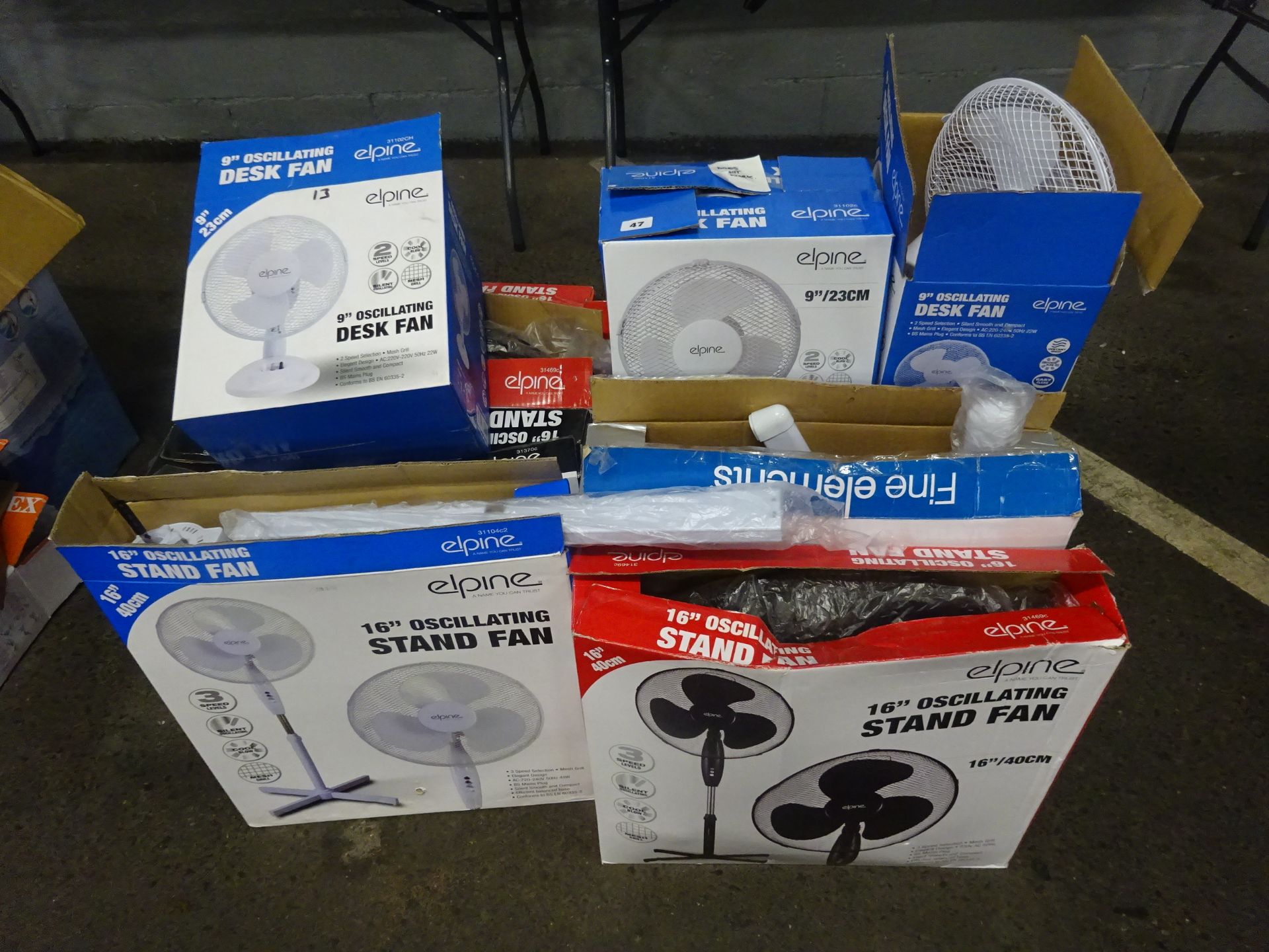 QTY OF DESK FANS & STANDING FANS