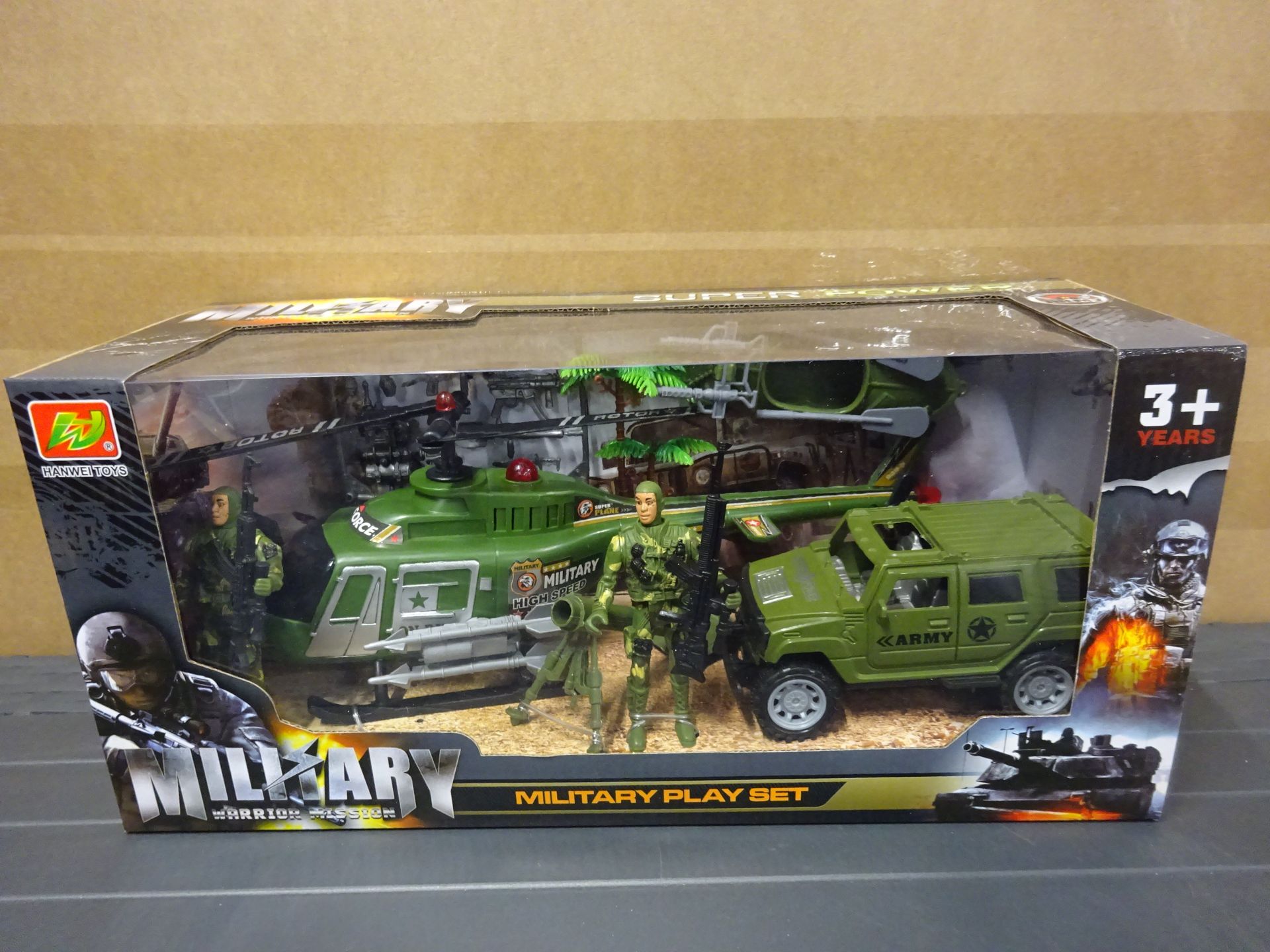 Large Military Set With Helicopter, Army Jeep With Figures Set