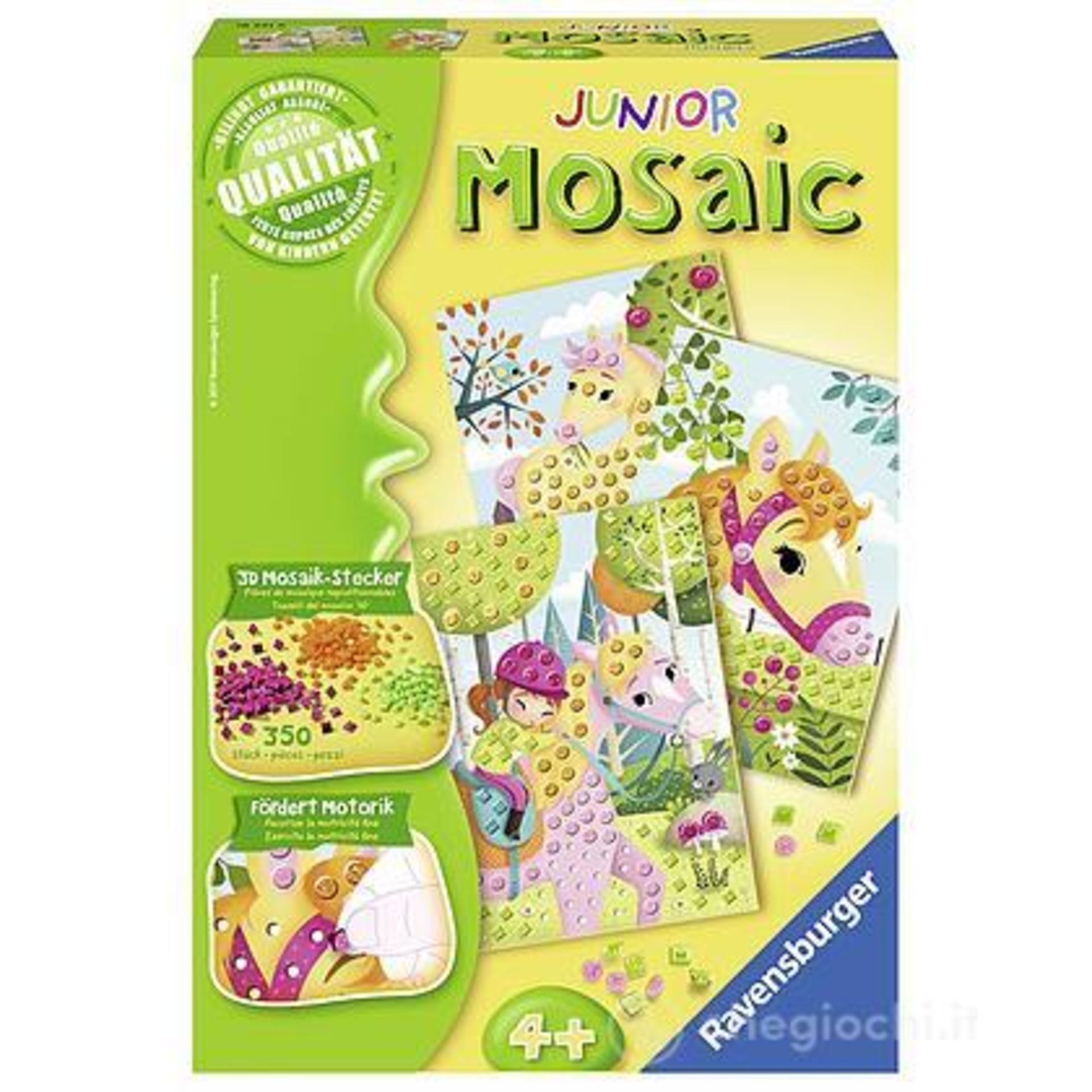 Horse Junior Mosaic Set With 350pcs (Foreign Writing On Box) - RRP £17.99.