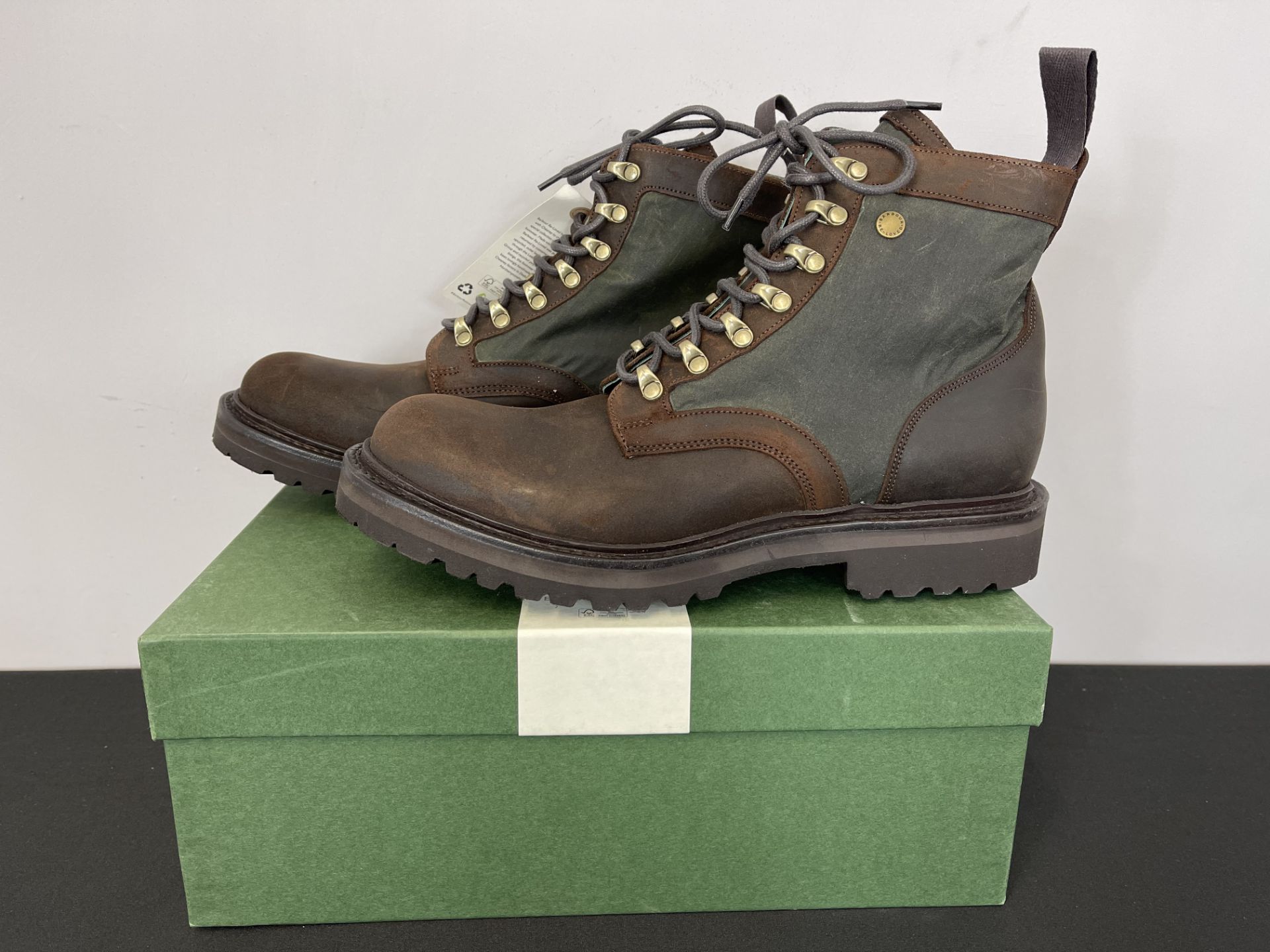 New Size 9 Barbour Joseph Cheaney Reloved Brown Polebrook Derby Boots - RRP - £189.