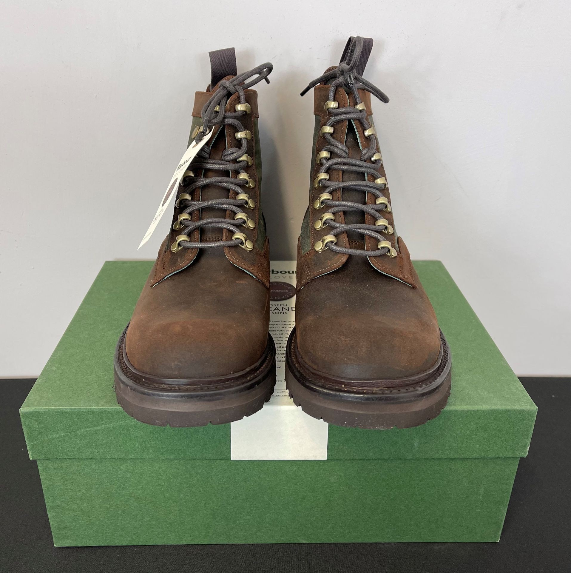 New Size 7 Barbour Joseph Cheaney Reloved Brown Polebrook Derby Boots - RRP - £189. - Image 2 of 3