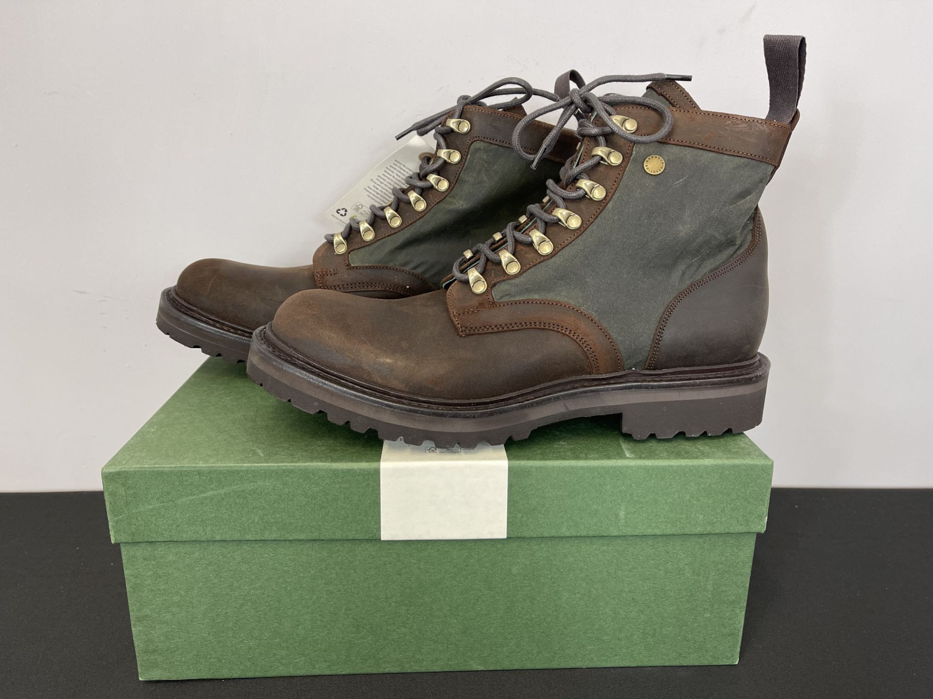 New Size 7 Barbour Joseph Cheaney Reloved Brown Polebrook Derby Boots - RRP - £189.