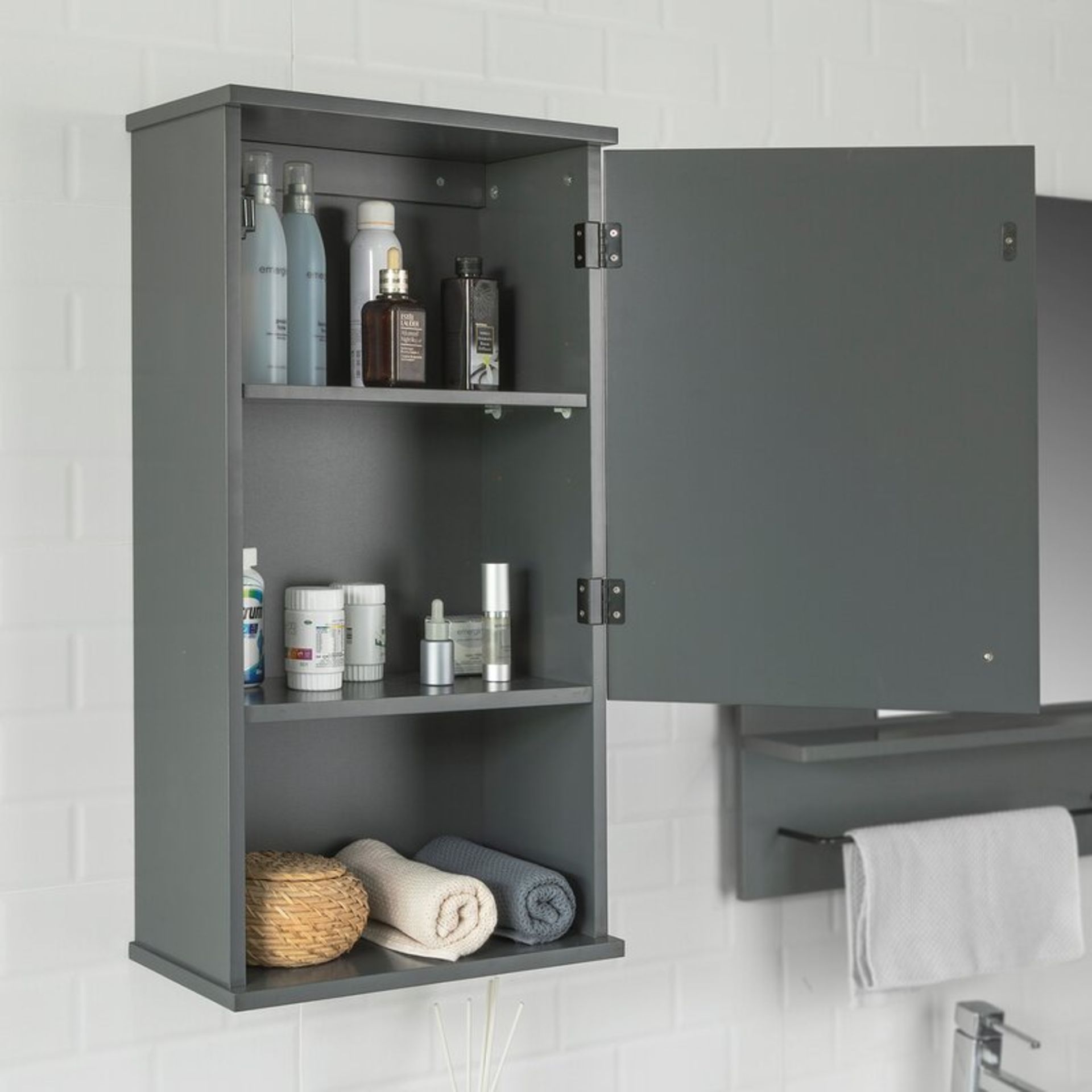 Skofte 40Cm W x 76Cm H x 21Cm D Wall Mounted Bathroom Cabinet RRP £89.99 - Image 2 of 2