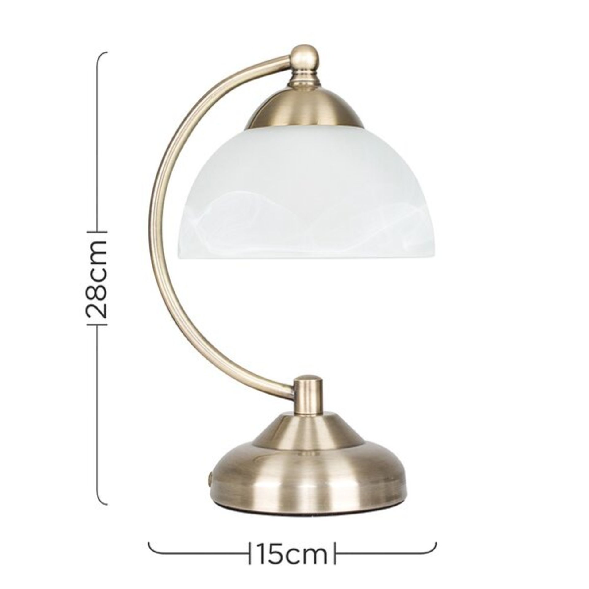 Woodside 28cm Arched Table Lamp RRP £20.00 - Image 2 of 2