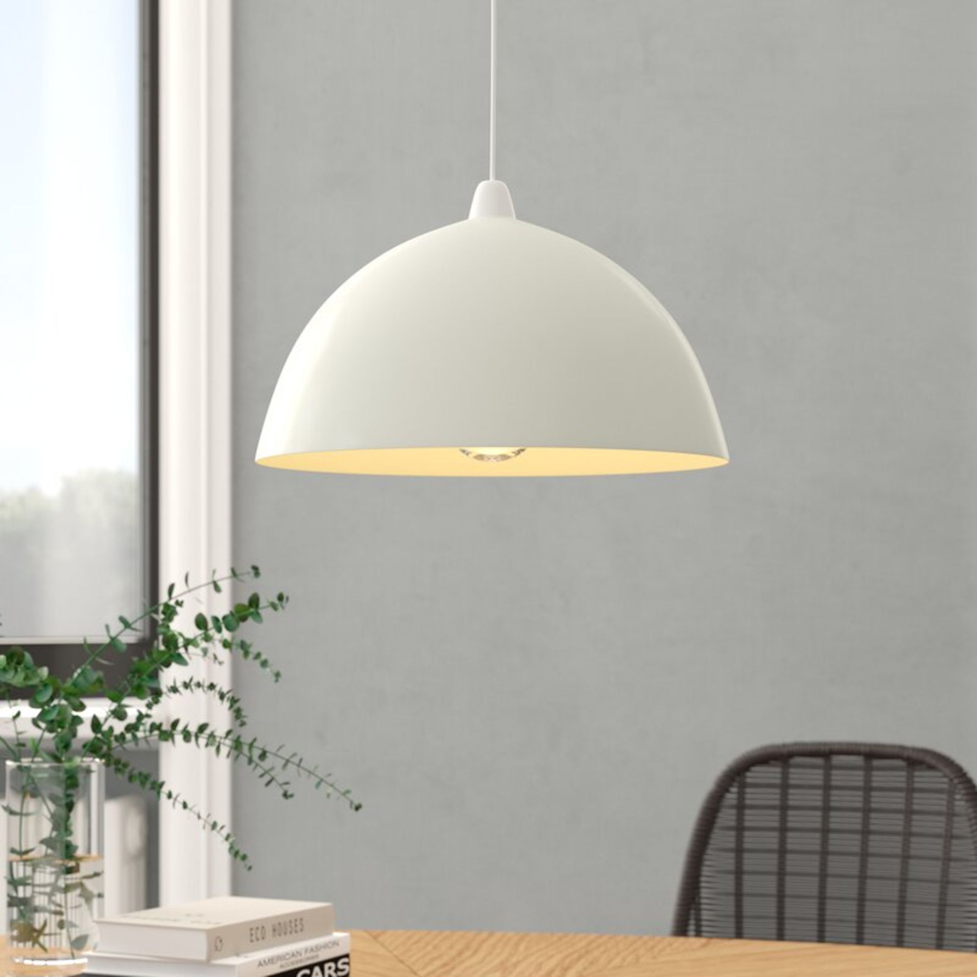 22Cm H Steel Bowl Pendant Shade ( Screw On ) RRP £27.99