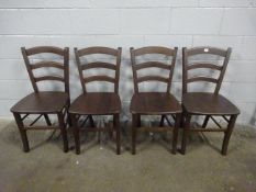 X4 Brown Wooden Chairs (BOXED)