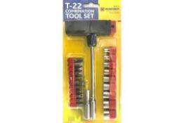 Marksman 22pc T- Bar Combination Socket Set