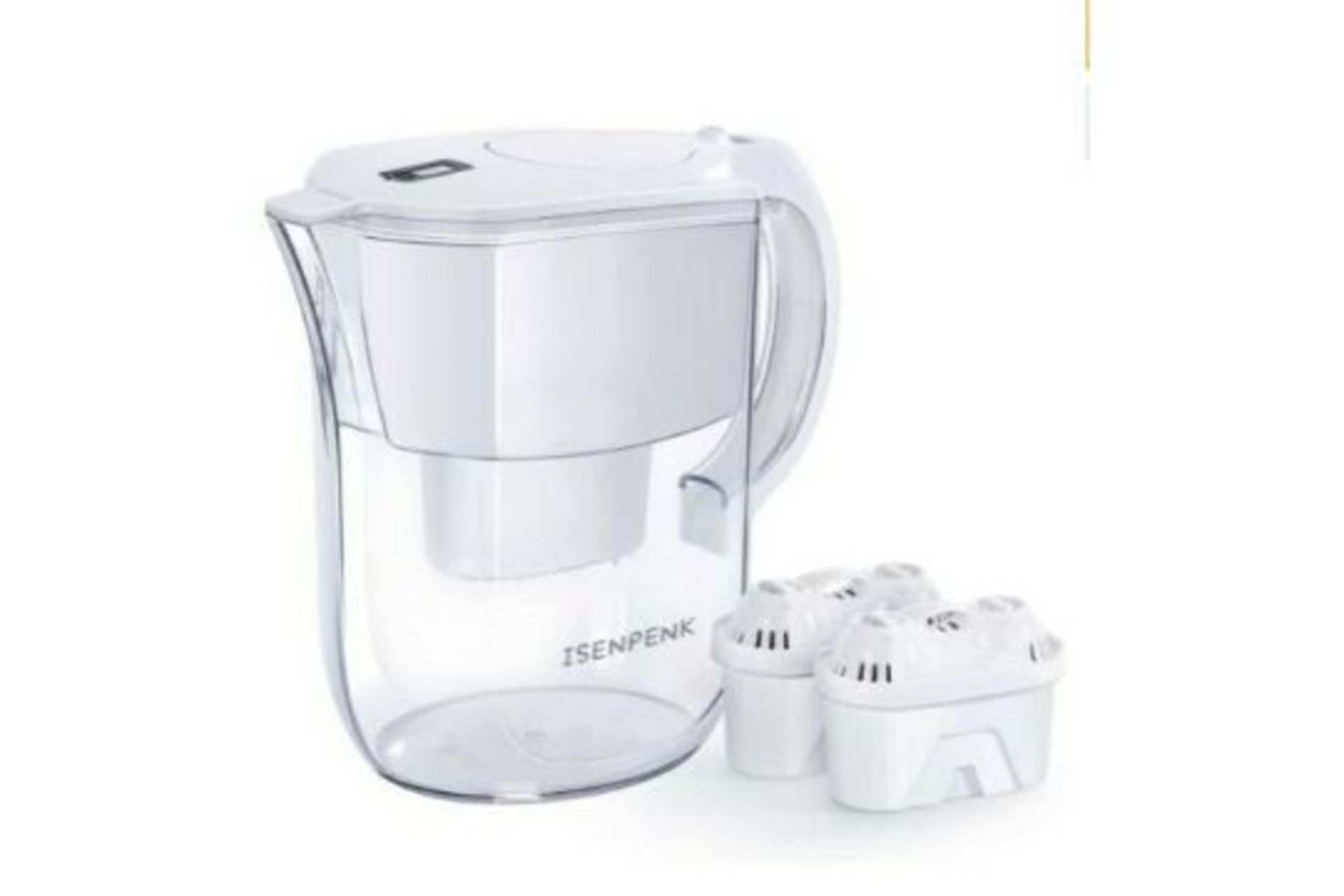 ISENPENK Water Filter Jug with 2 Filter Cartridges